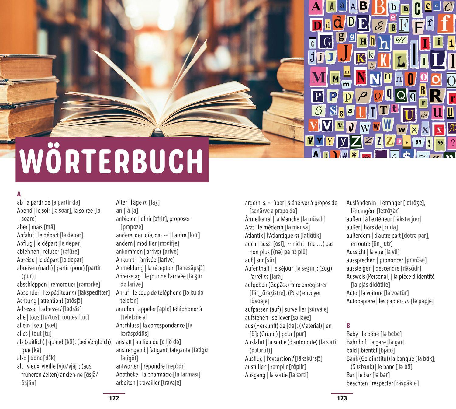 Beispielinhalt (Bild) MARCO POLO Sprachführer Französisch