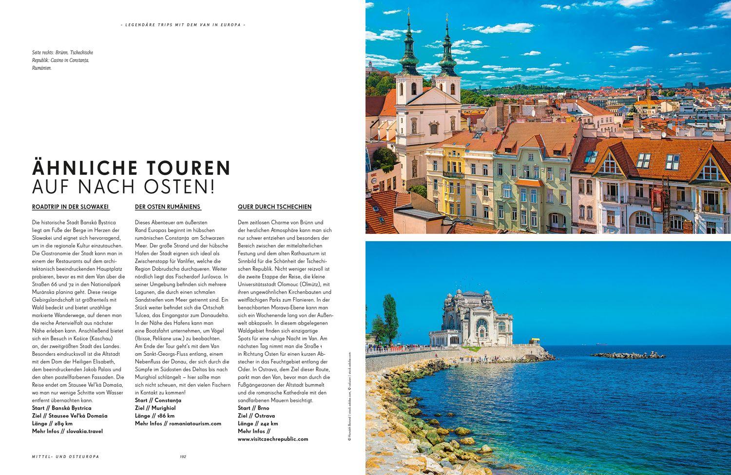 Beispielinhalt (Bild) LONELY PLANET Bildband Legendäre Trips mit dem Van in Europa