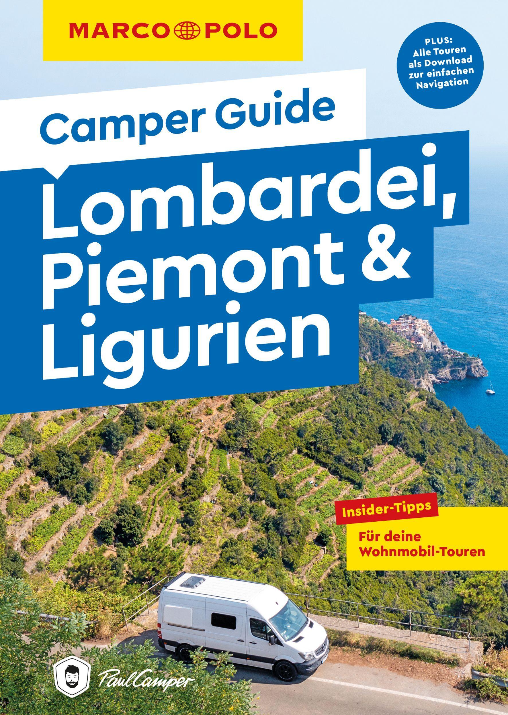 Vorderes Coverbild MARCO POLO Camper Guide Lombardei, Piemont & Ligurien
