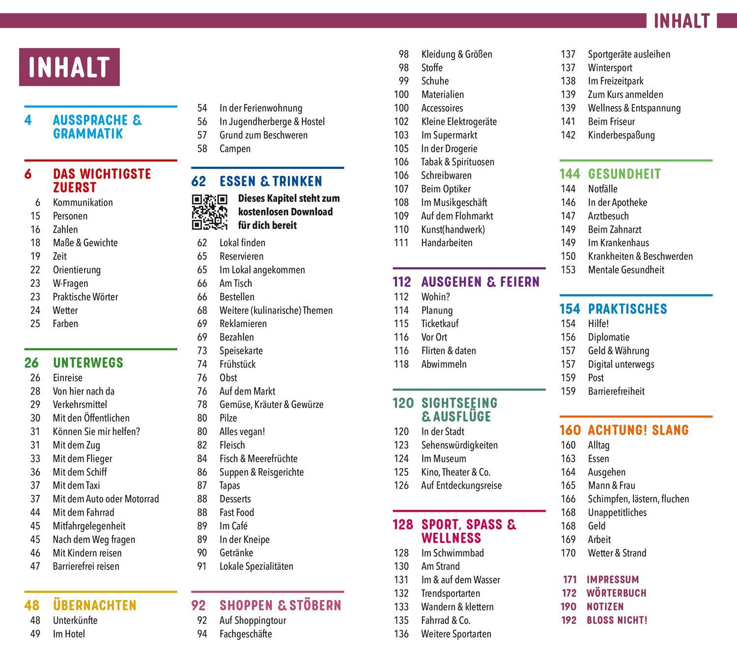 Beispielinhalt (Bild) MARCO POLO Sprachführer Spanisch