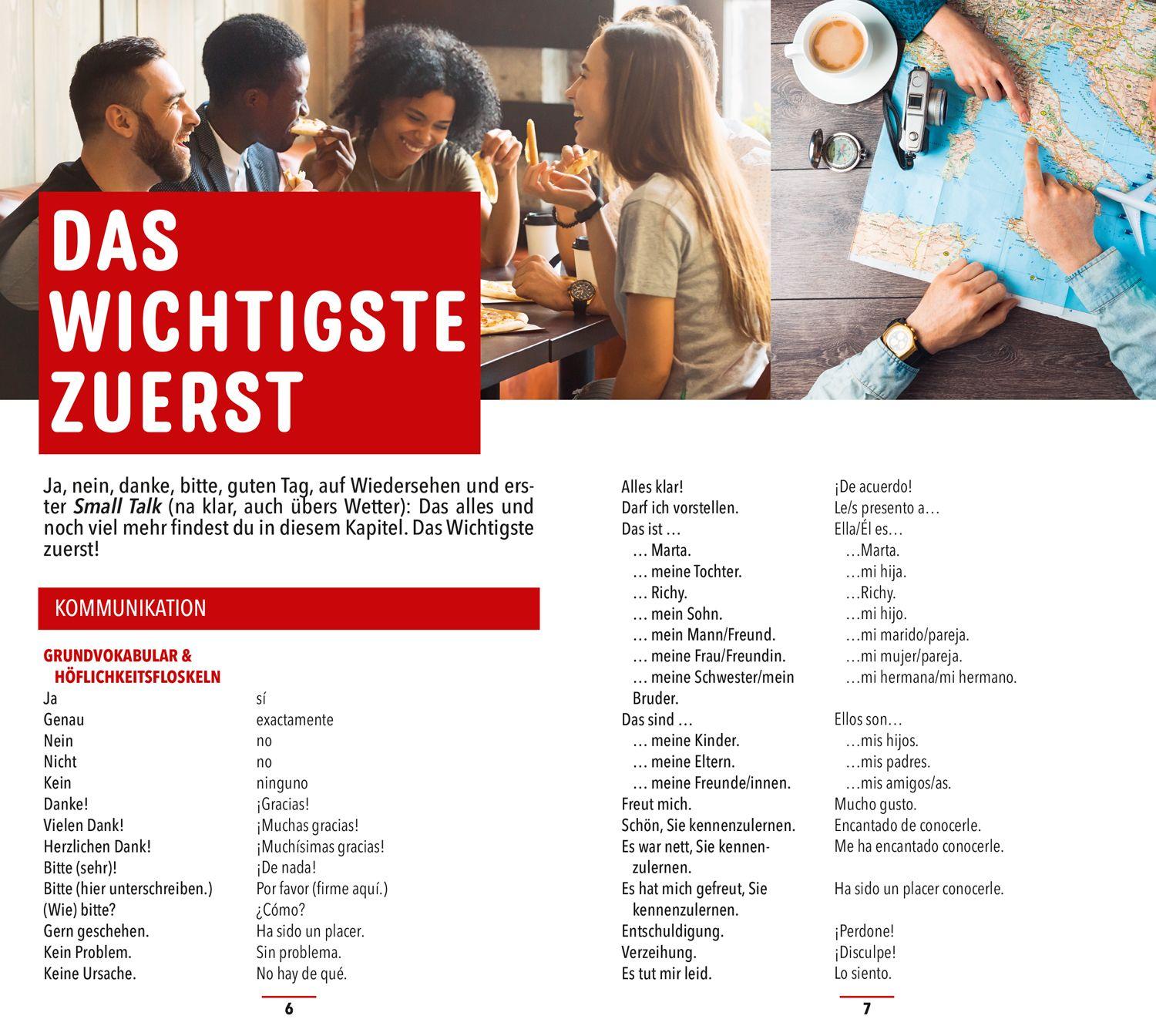 Beispielinhalt (Bild) MARCO POLO Sprachführer Spanisch