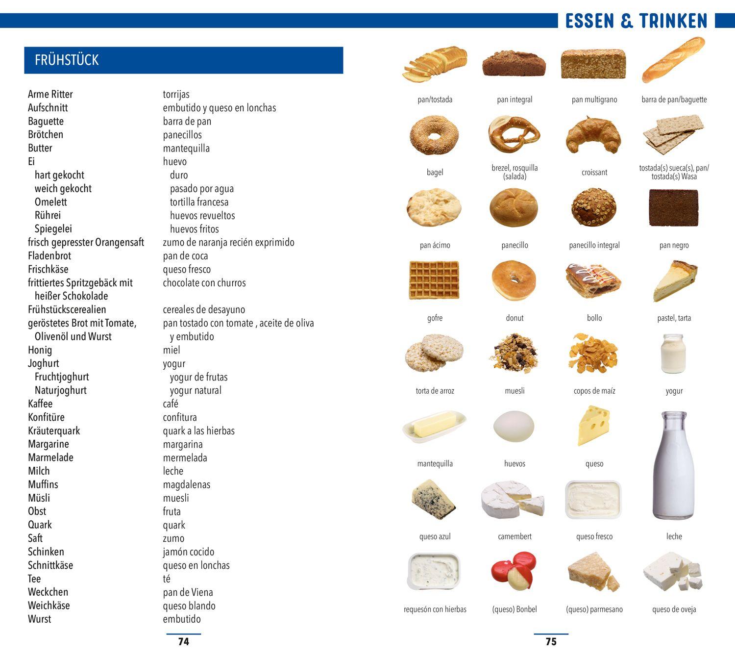 Beispielinhalt (Bild) MARCO POLO Sprachführer Spanisch