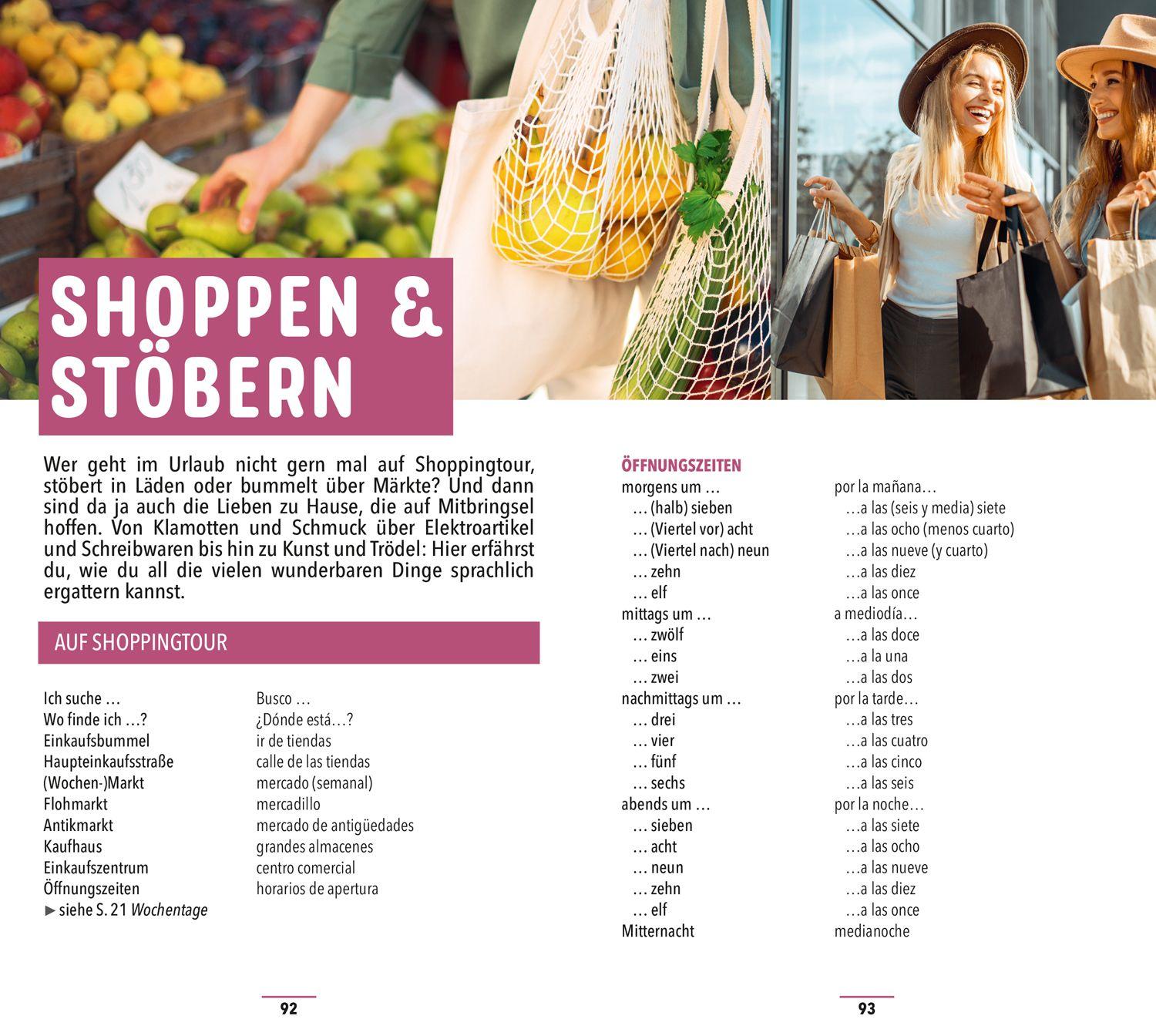 Beispielinhalt (Bild) MARCO POLO Sprachführer Spanisch