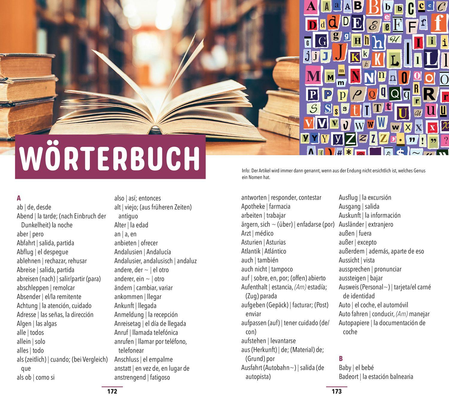 Beispielinhalt (Bild) MARCO POLO Sprachführer Spanisch