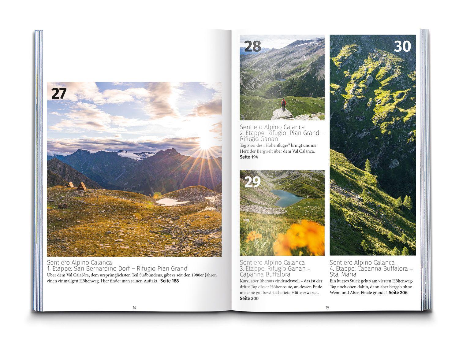 Beispielinhalt (Bild) Kümmerly+Frey Raus und Wandern Engadin - Wanderführer