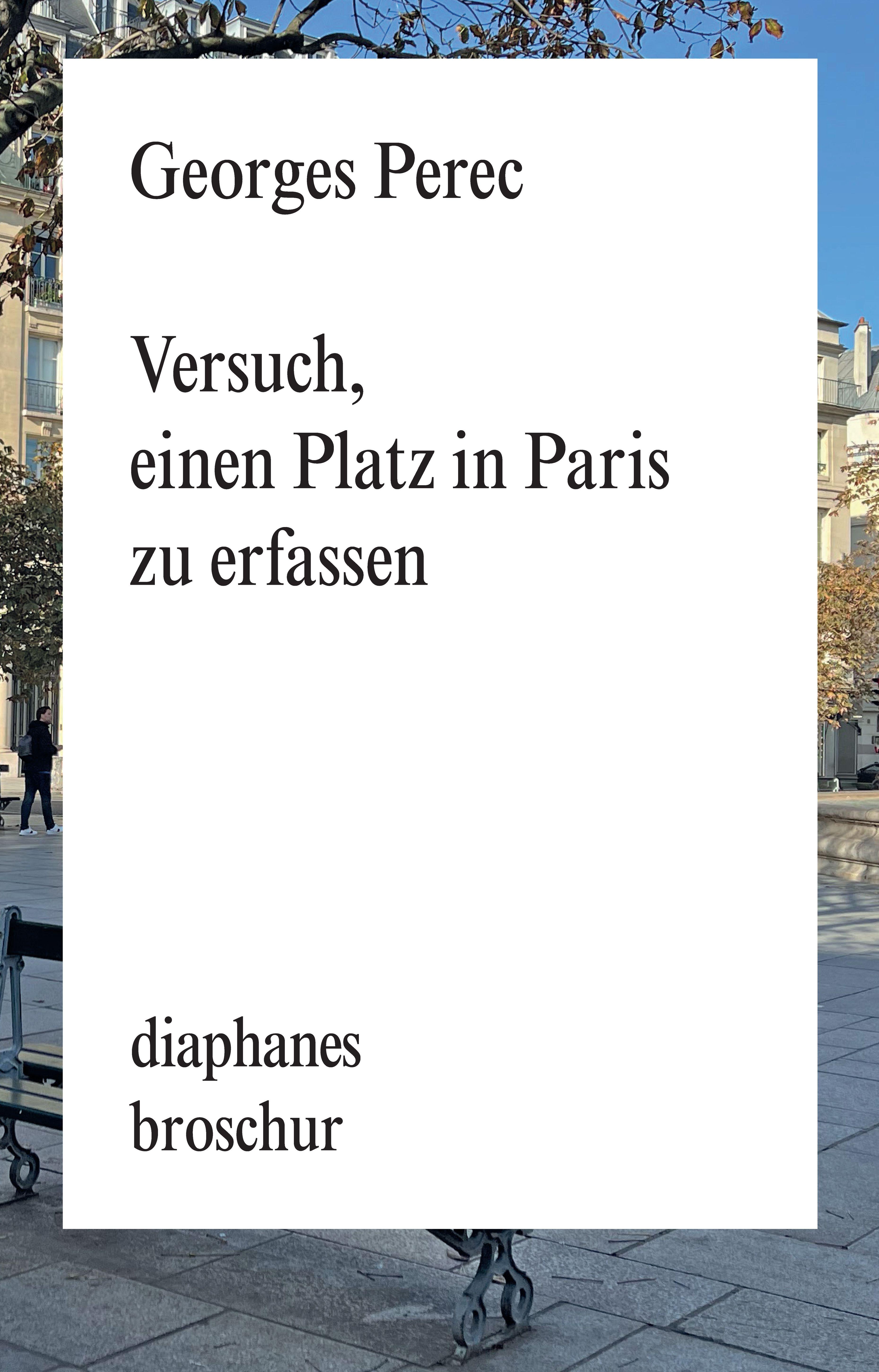 Vorderes Coverbild Versuch, einen Platz in Paris zu erfassen