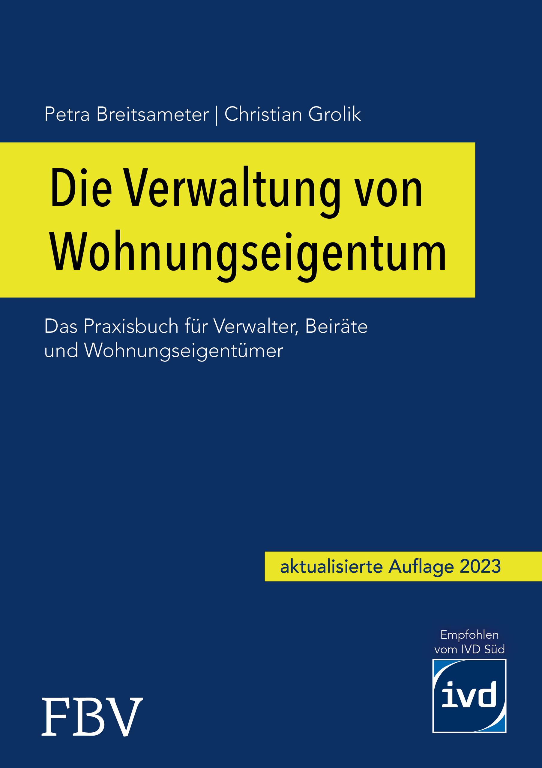 Vorderes Coverbild Die Verwaltung von Wohnungseigentum