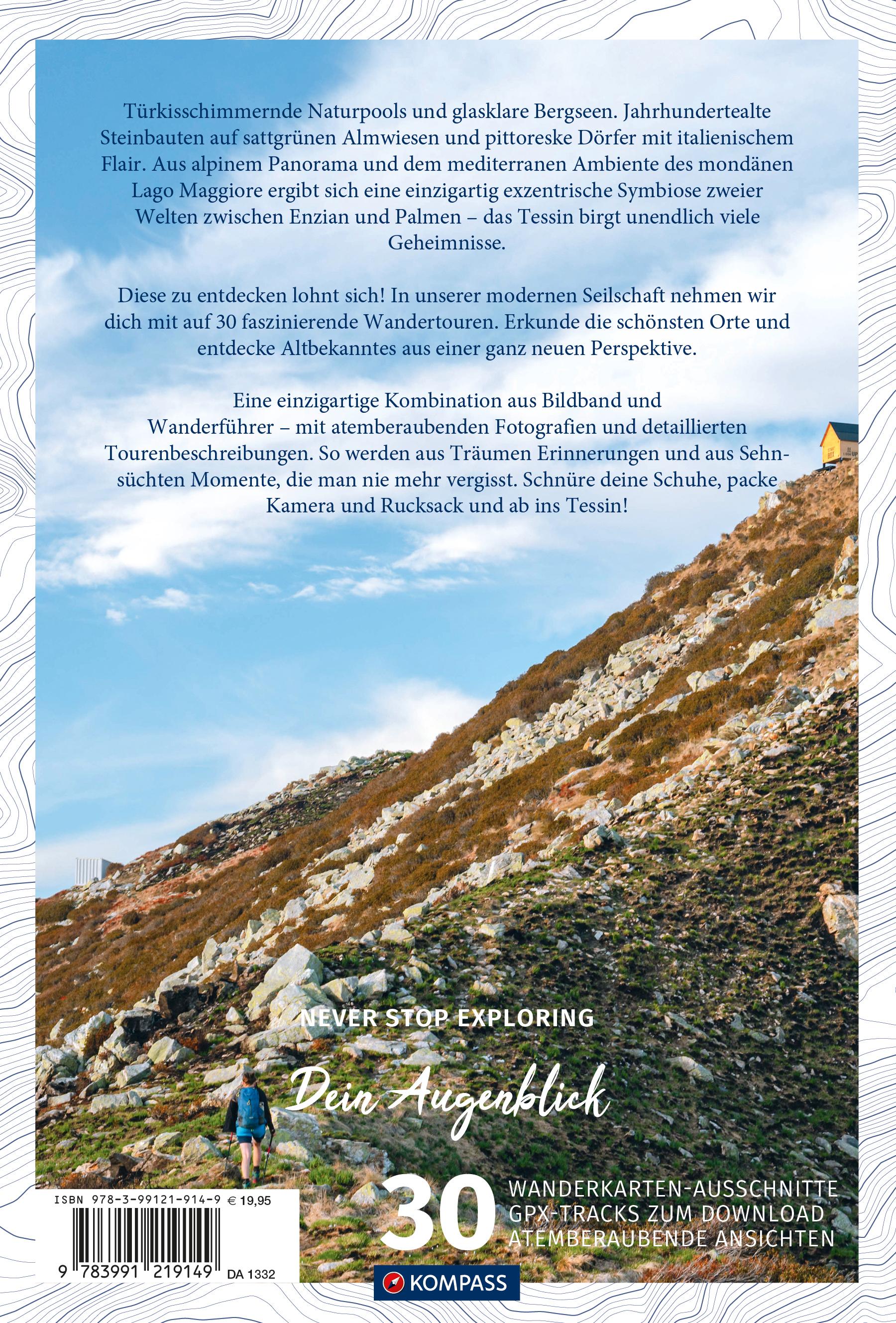 Rückseitencover KOMPASS Dein Augenblick Tessin