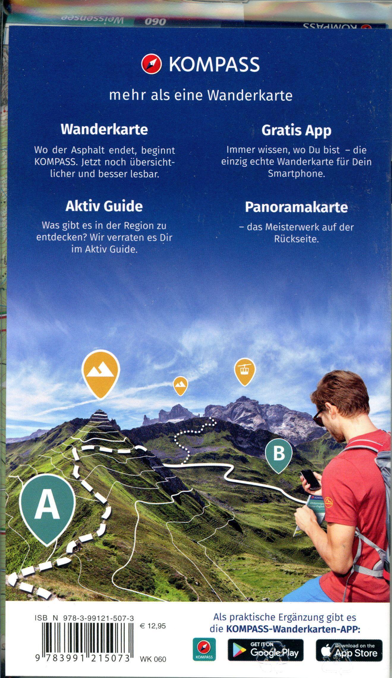 Beispielinhalt (Bild) KOMPASS Wanderkarte 060 Weissensee 1:25.000