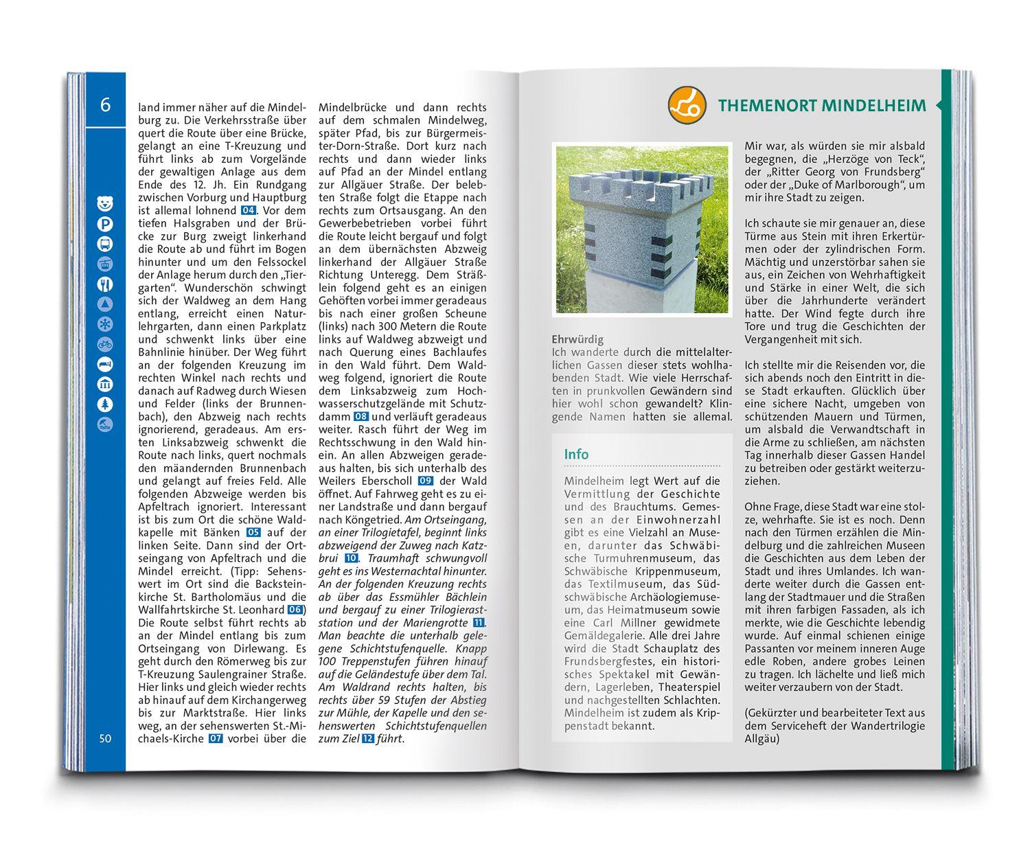 Beispielinhalt (Bild) KOMPASS Wanderführer Wandertrilogie Allgäu, 84 Touren mit Extra-Tourenkarte