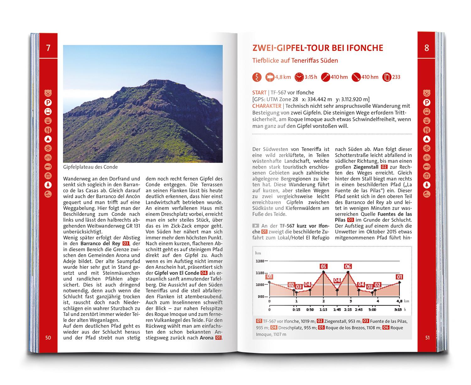 Beispielinhalt (Bild) KOMPASS Wanderführer Teneriffa, 80 Touren mit Extra-Tourenkarte