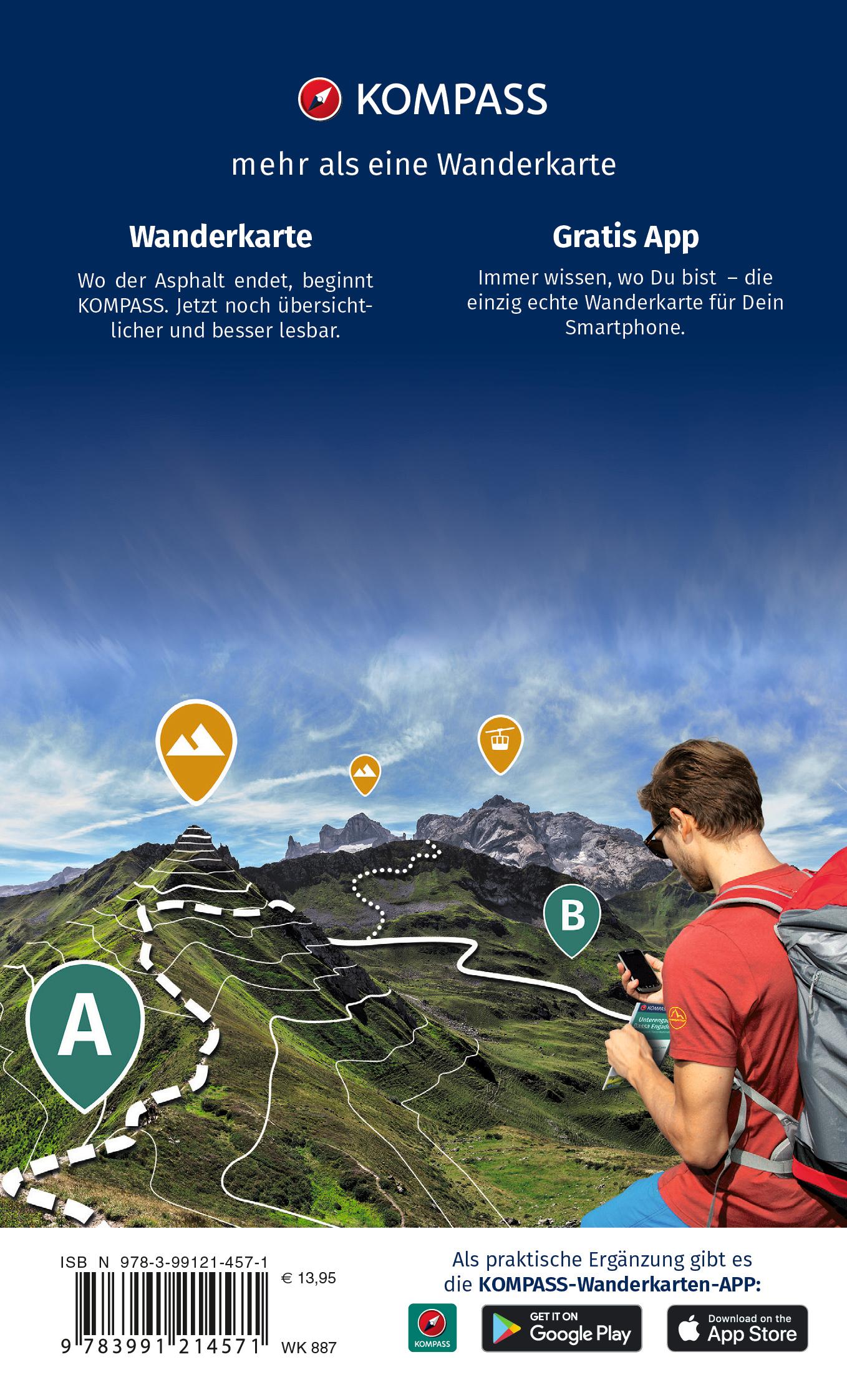 Rückseitencover KOMPASS Wanderkarten-Set 887 Schwarzwald Süd (2 Karten) 1:50.000