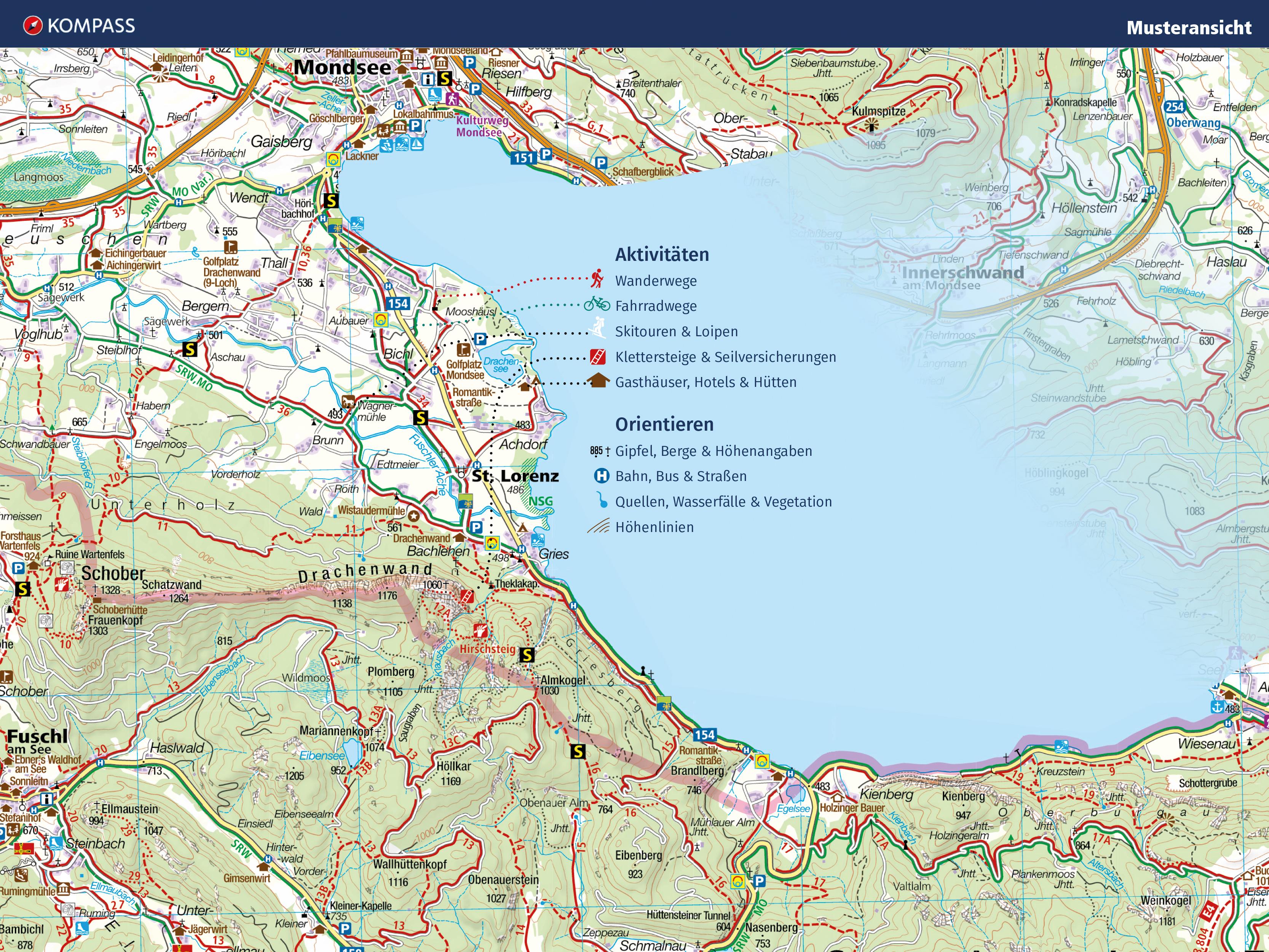 Beispielinhalt (Bild) KOMPASS Wanderkarte 708 Ostseefjord Schlei, Schleswig 1:35.000