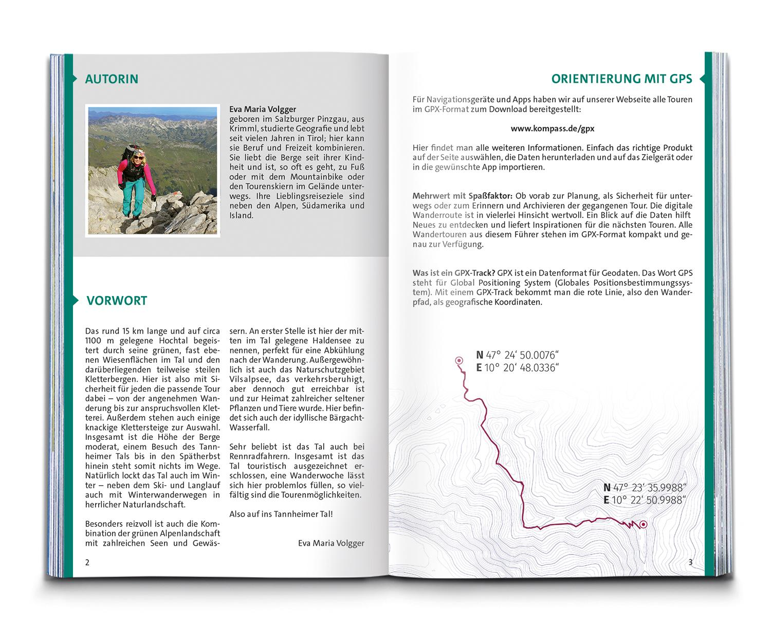 Beispielinhalt (Bild) KOMPASS Wanderführer Tannheimer Tal von Nesselwängle bis Jungholz, 50 Touren mit Extra-Tourenkarte