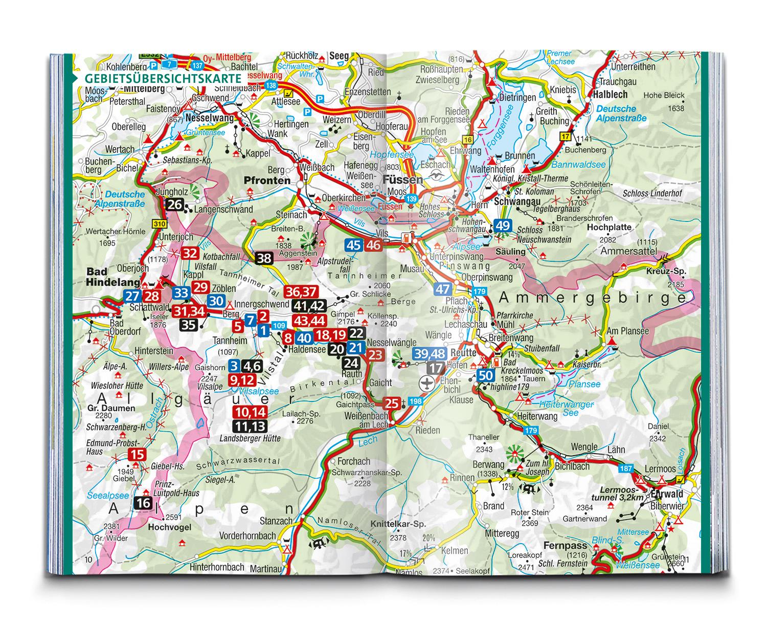 Beispielinhalt (Bild) KOMPASS Wanderführer Tannheimer Tal von Nesselwängle bis Jungholz, 50 Touren mit Extra-Tourenkarte
