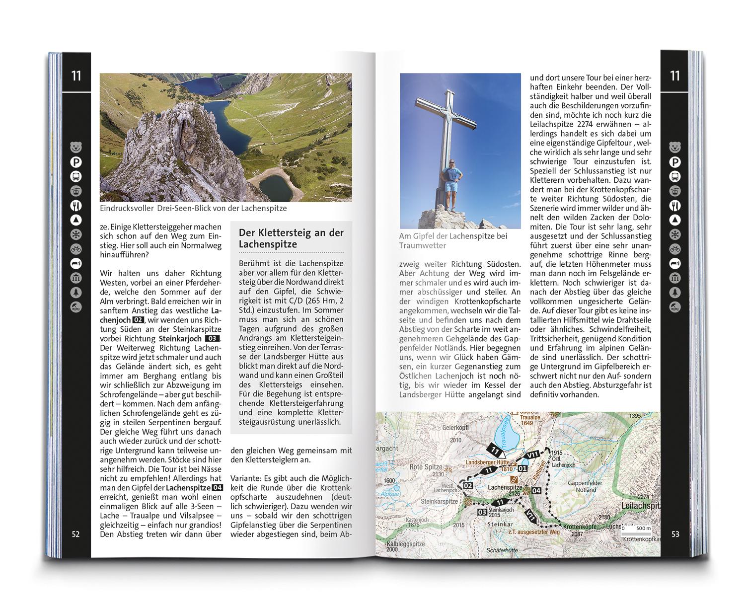 Beispielinhalt (Bild) KOMPASS Wanderführer Tannheimer Tal von Nesselwängle bis Jungholz, 50 Touren mit Extra-Tourenkarte