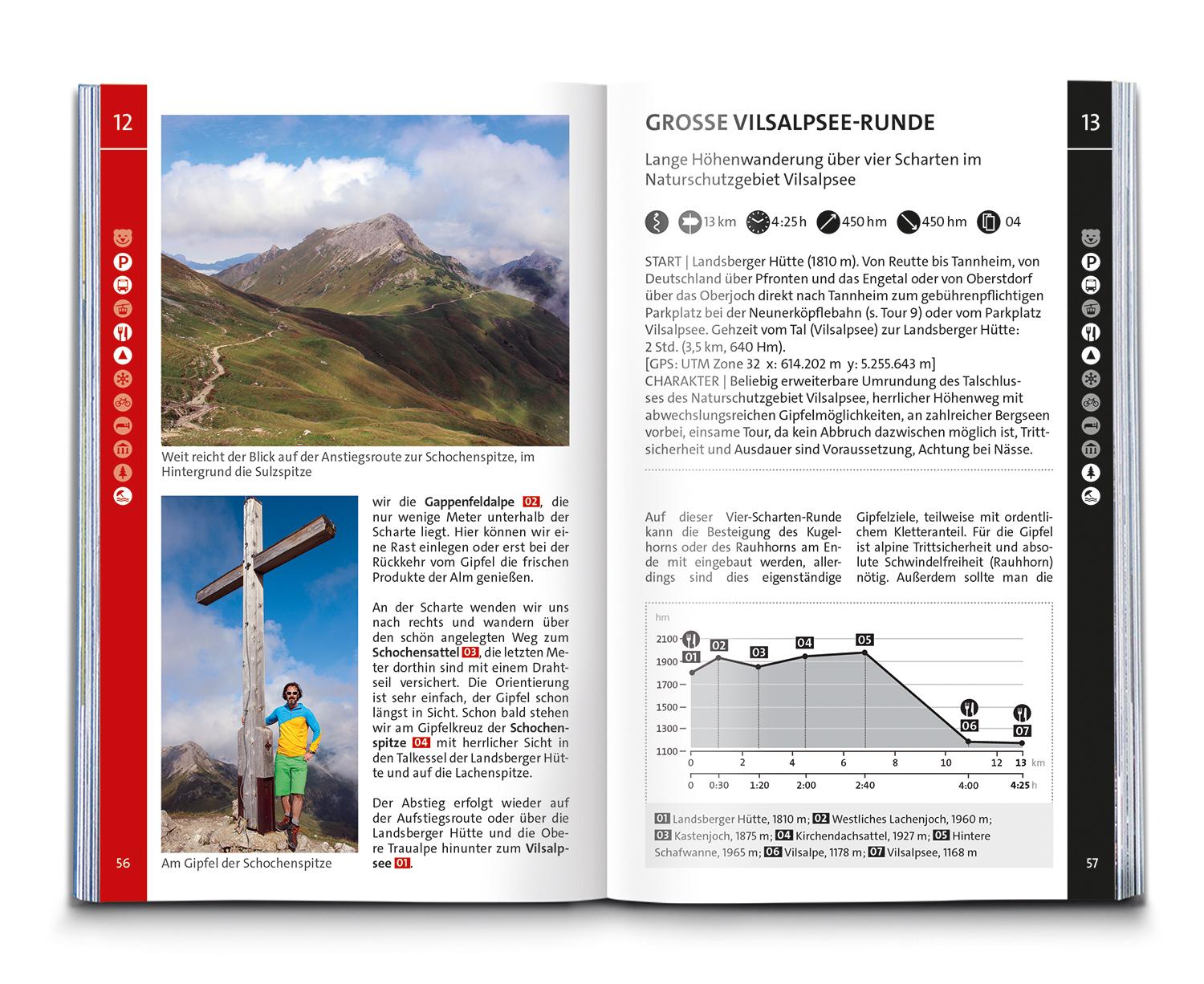Beispielinhalt (Bild) KOMPASS Wanderführer Tannheimer Tal von Nesselwängle bis Jungholz, 50 Touren mit Extra-Tourenkarte
