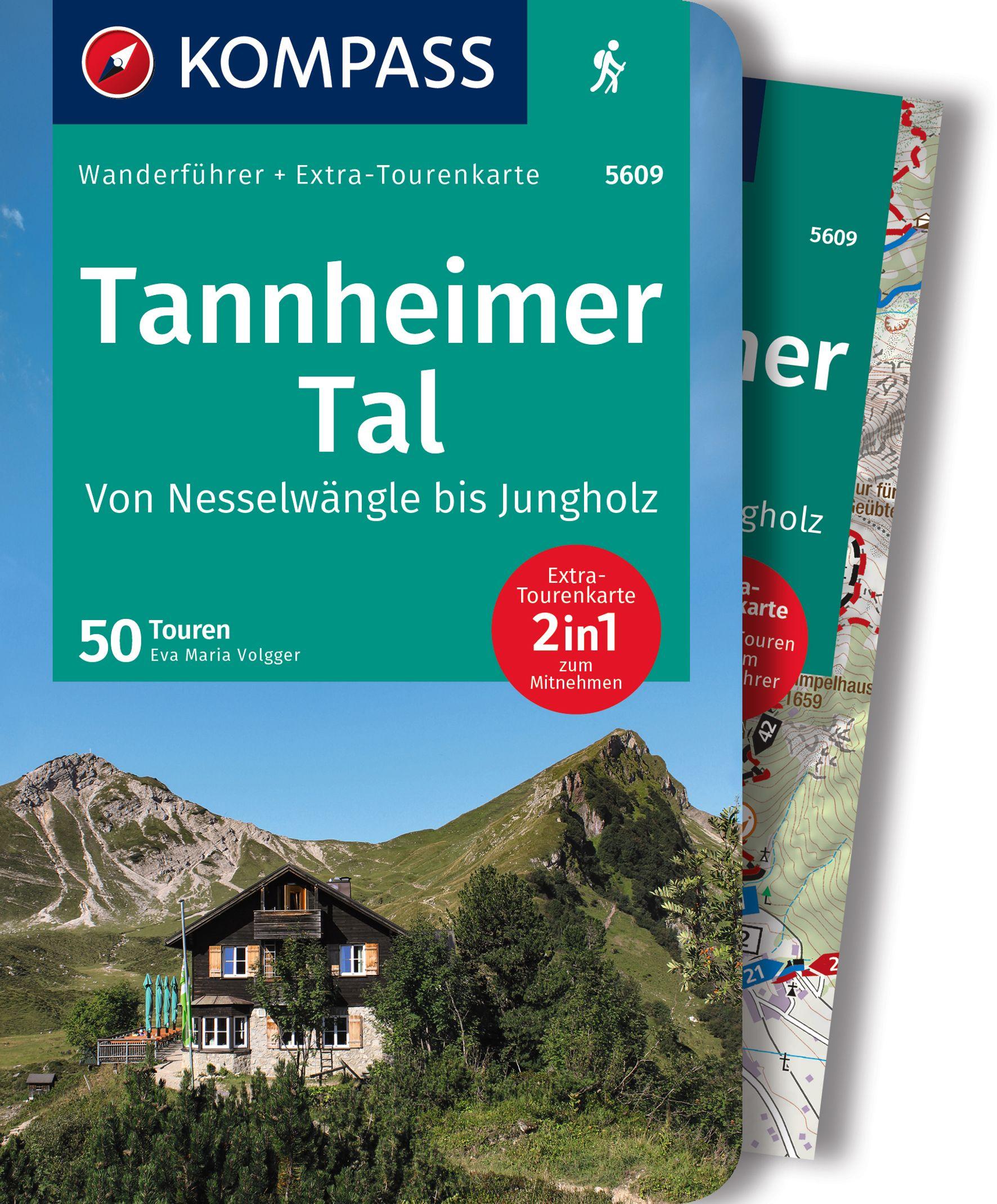 Vorderes Coverbild KOMPASS Wanderführer Tannheimer Tal von Nesselwängle bis Jungholz, 50 Touren mit Extra-Tourenkarte