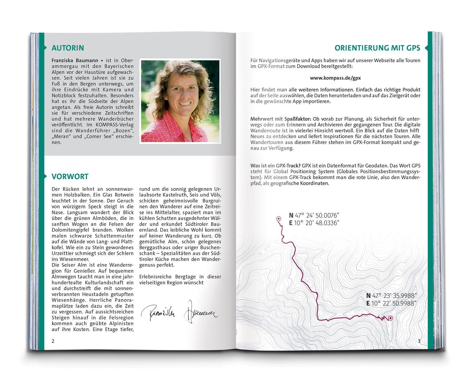 Beispielinhalt (Bild) KOMPASS Wanderführer Seiser Alm, Langkofel, Schlern, Tierser Tal - Herausragende Dolomiten, 35 Touren mit Extra-Tourenkarte