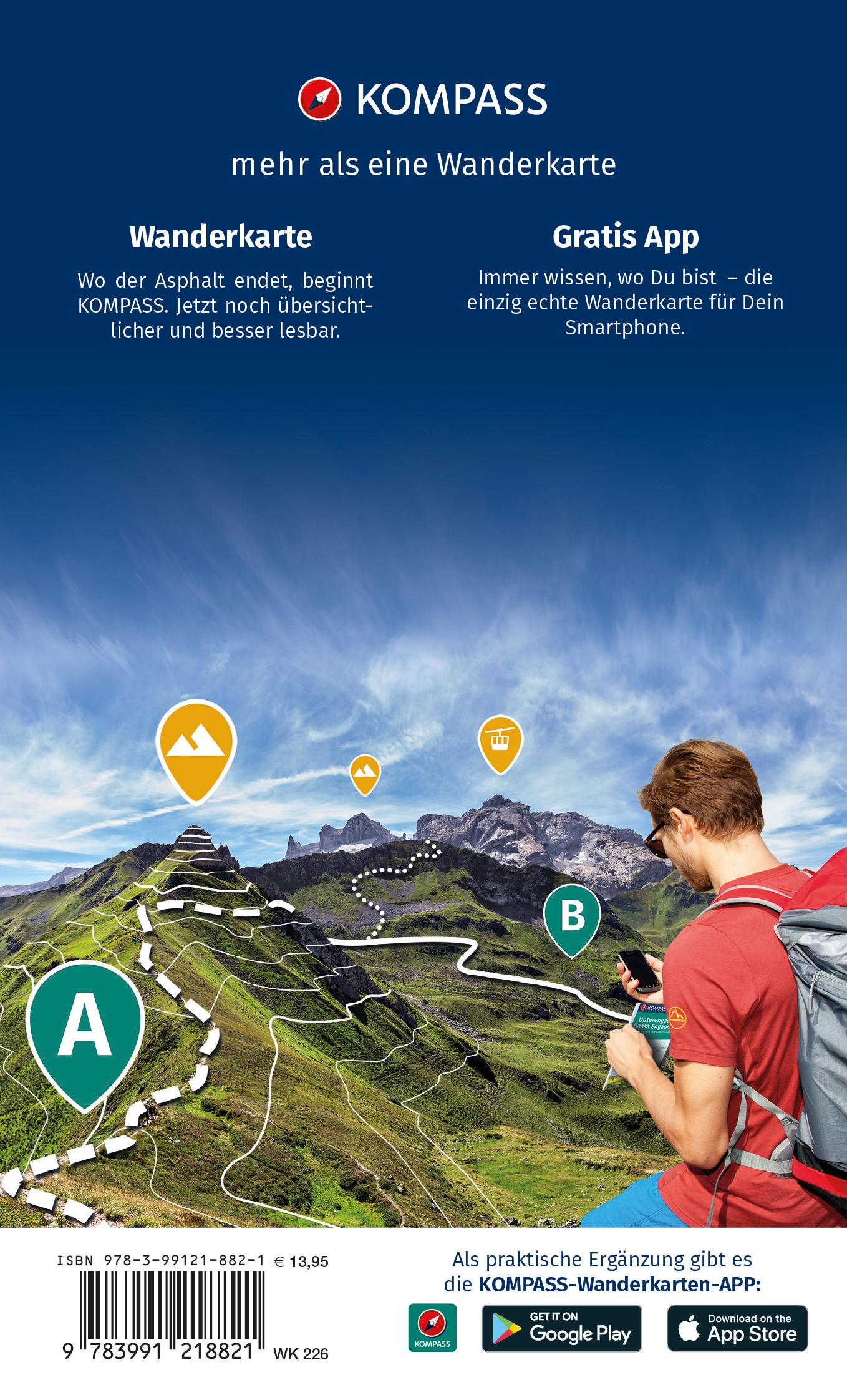 Rückseitencover KOMPASS Wanderkarten-Set 226 Südsteiermark, Graz, Leibnitz, Deutschlandsberg, Unteres Murtal (2 Karten) 1:50.000