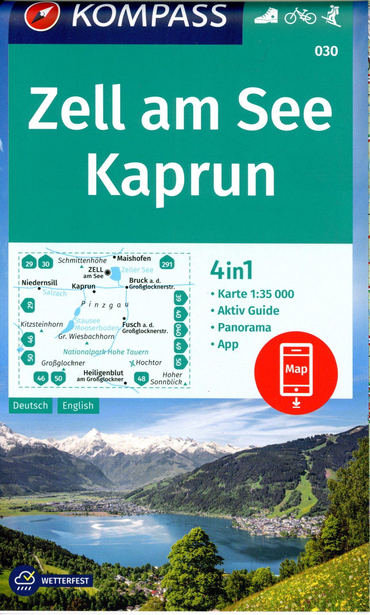 Vorderes Coverbild KOMPASS Wanderkarte 030 Zell am See, Kaprun 1:35.000