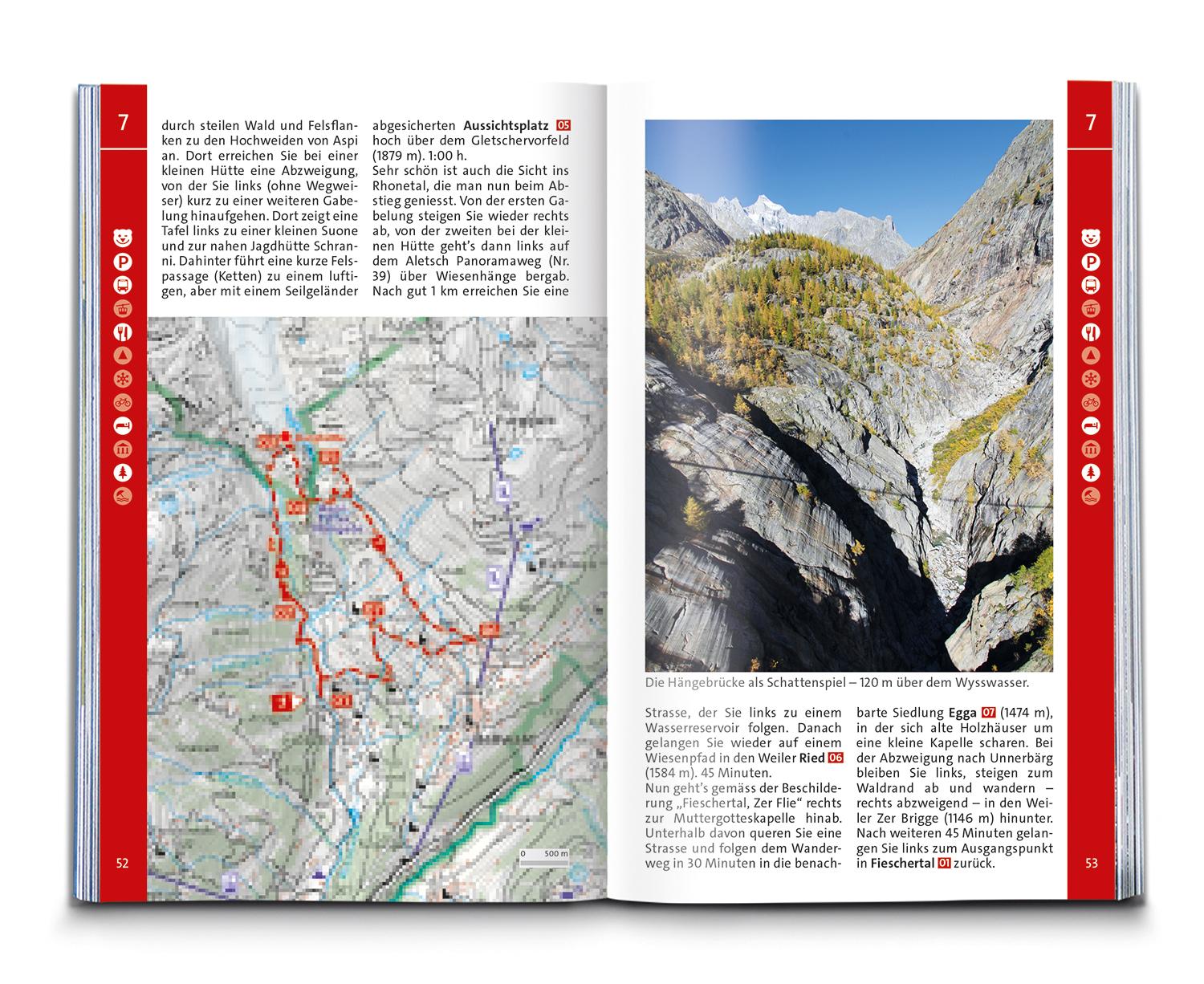 Beispielinhalt (Bild) KOMPASS Wanderführer Wallis, 80 Touren mit Extra-Tourenkarte