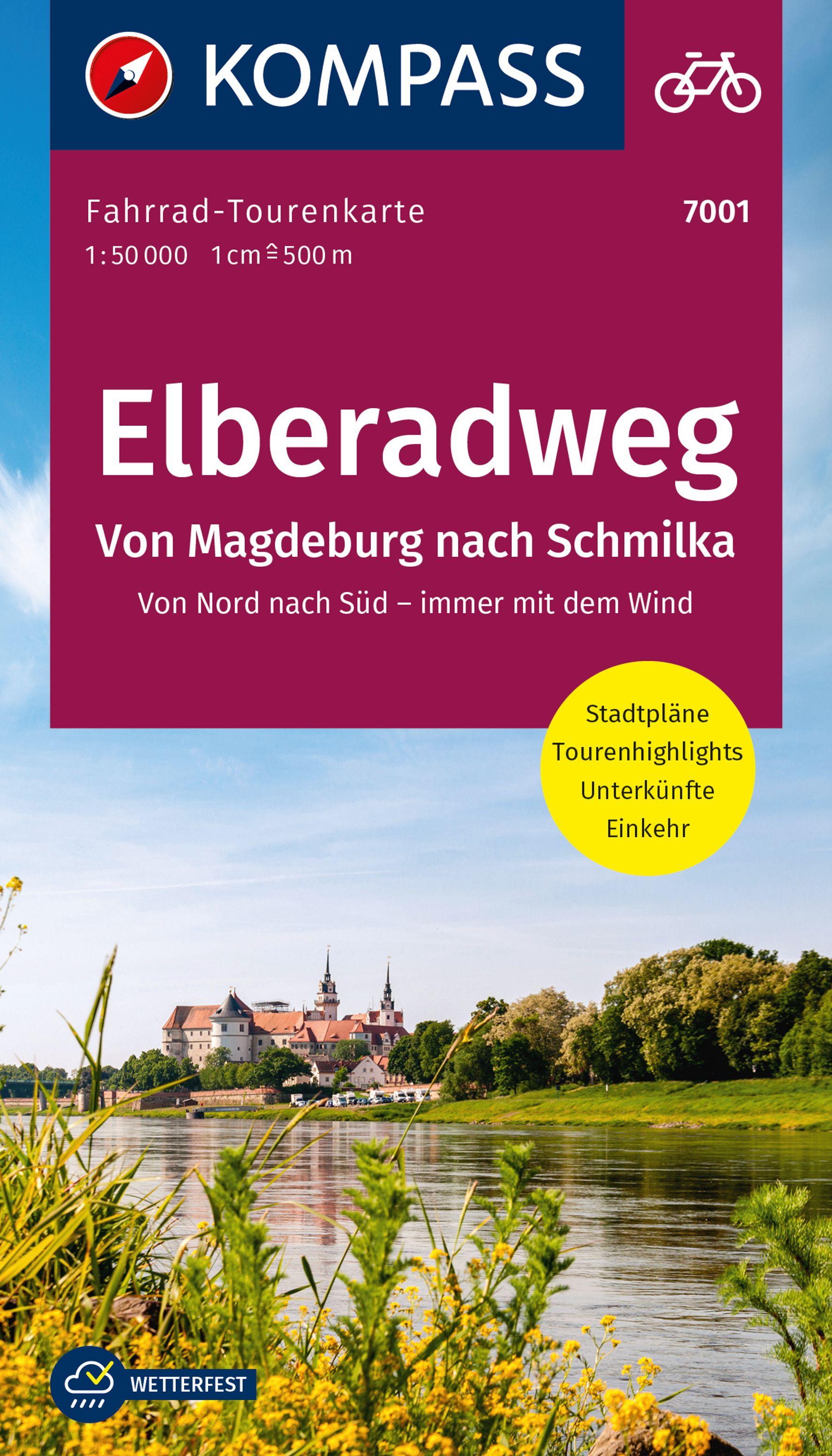 Vorderes Coverbild KOMPASS Fahrrad-Tourenkarte Elberadweg - von Magdeburg nach Schmilka 1:50.000
