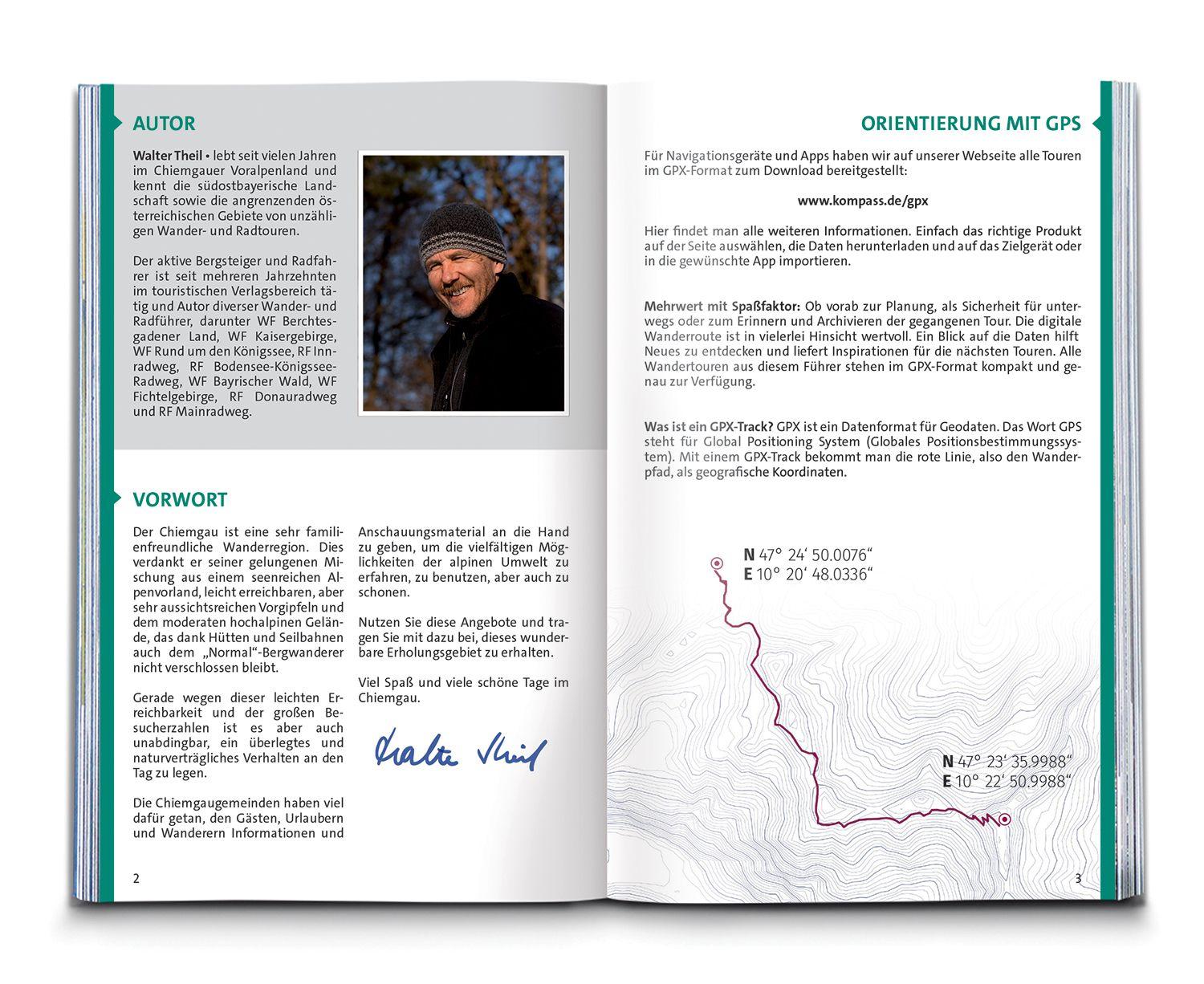 Beispielinhalt (Bild) KOMPASS Wanderführer Chiemgauer Alpen, 65 Touren mit Extra-Tourenkarte