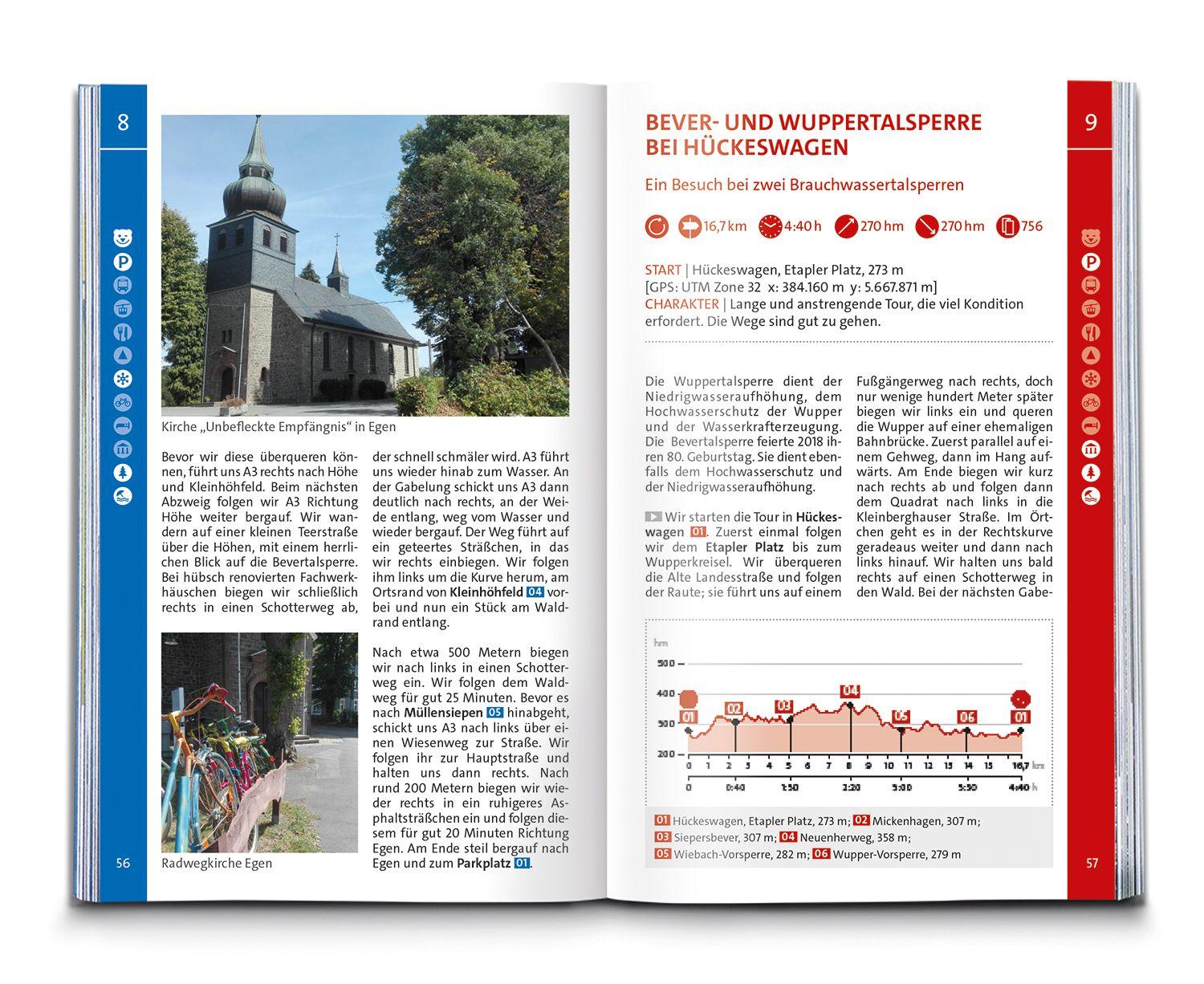 Beispielinhalt (Bild) KOMPASS Wanderführer Bergisches Land, Naturpark zwischen Rhein und Sauerland, 60 Touren mit Extra-Tourenkarte