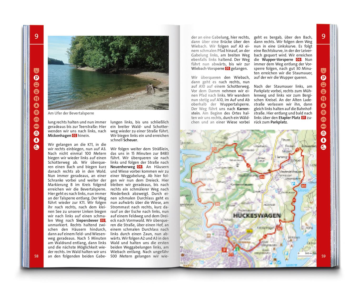 Beispielinhalt (Bild) KOMPASS Wanderführer Bergisches Land, Naturpark zwischen Rhein und Sauerland, 60 Touren mit Extra-Tourenkarte