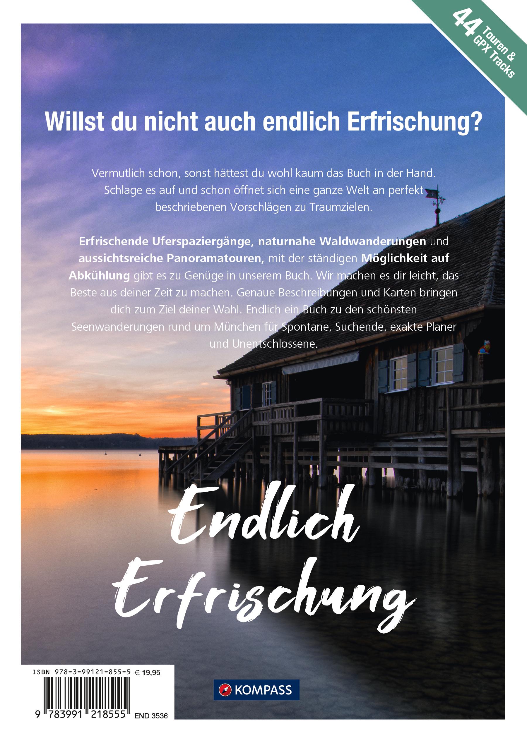 Rückseitencover KOMPASS Endlich Erfrischung - Seen rund um München