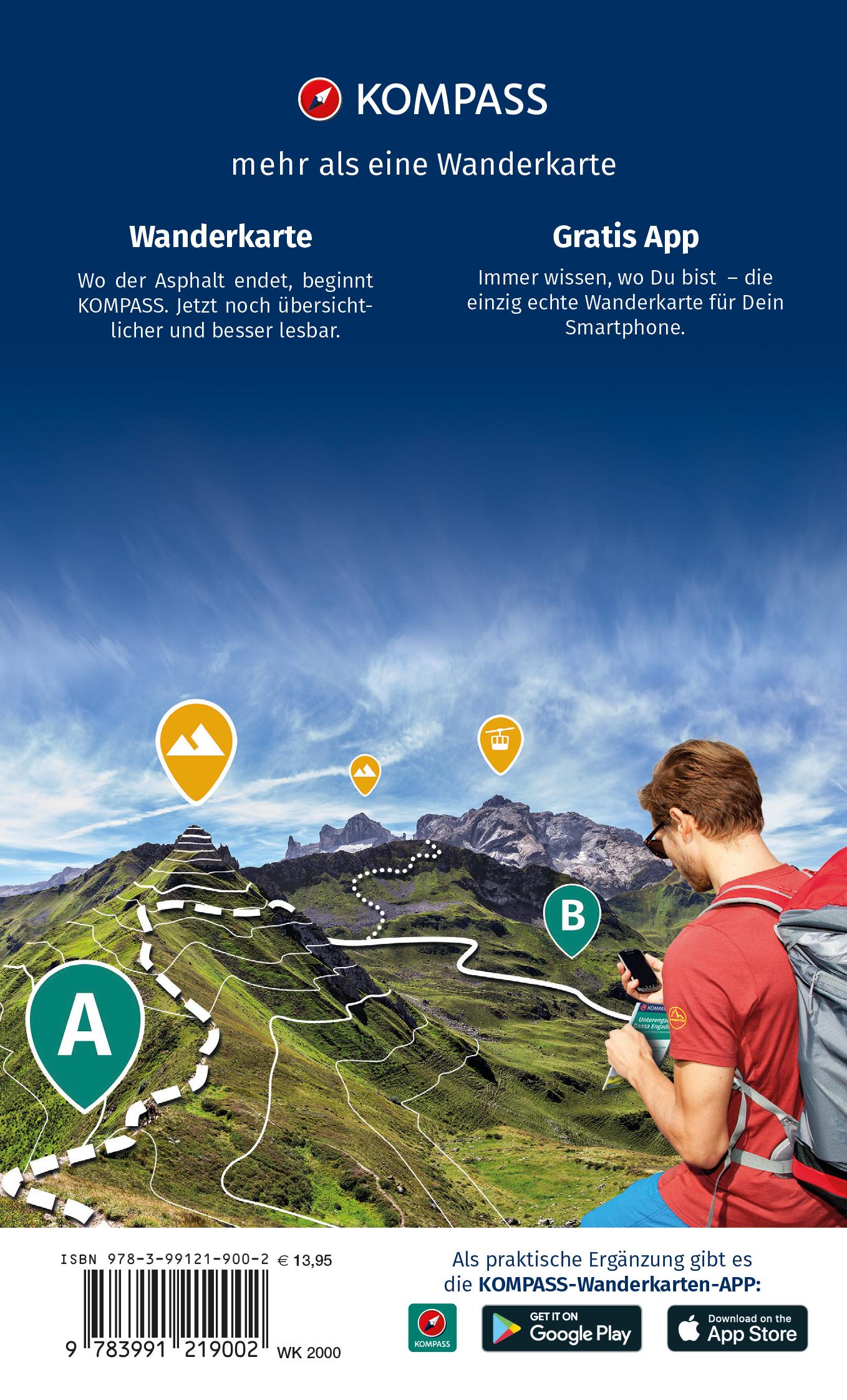 Rückseitencover KOMPASS Wanderkarten-Set 2000 Böhmerwald, Sumava (2 Karten) 1:50.000