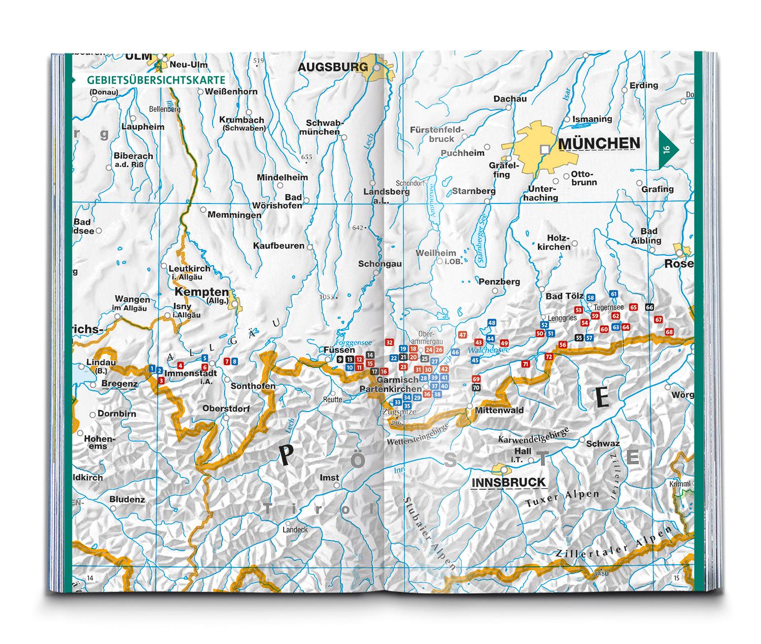 Beispielinhalt (Bild) KOMPASS Wanderlust Deutsche Alpen