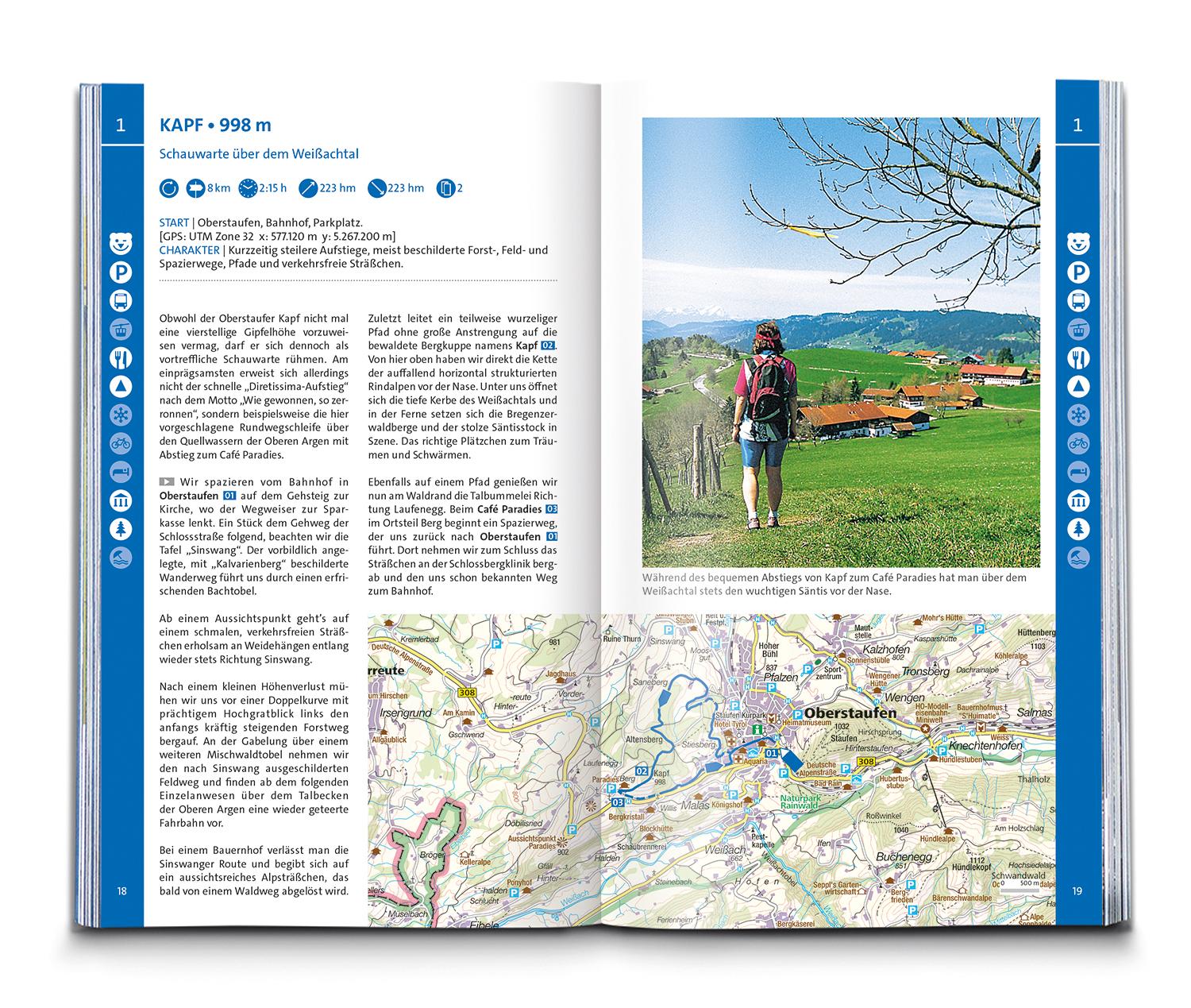 Beispielinhalt (Bild) KOMPASS Wanderlust Deutsche Alpen