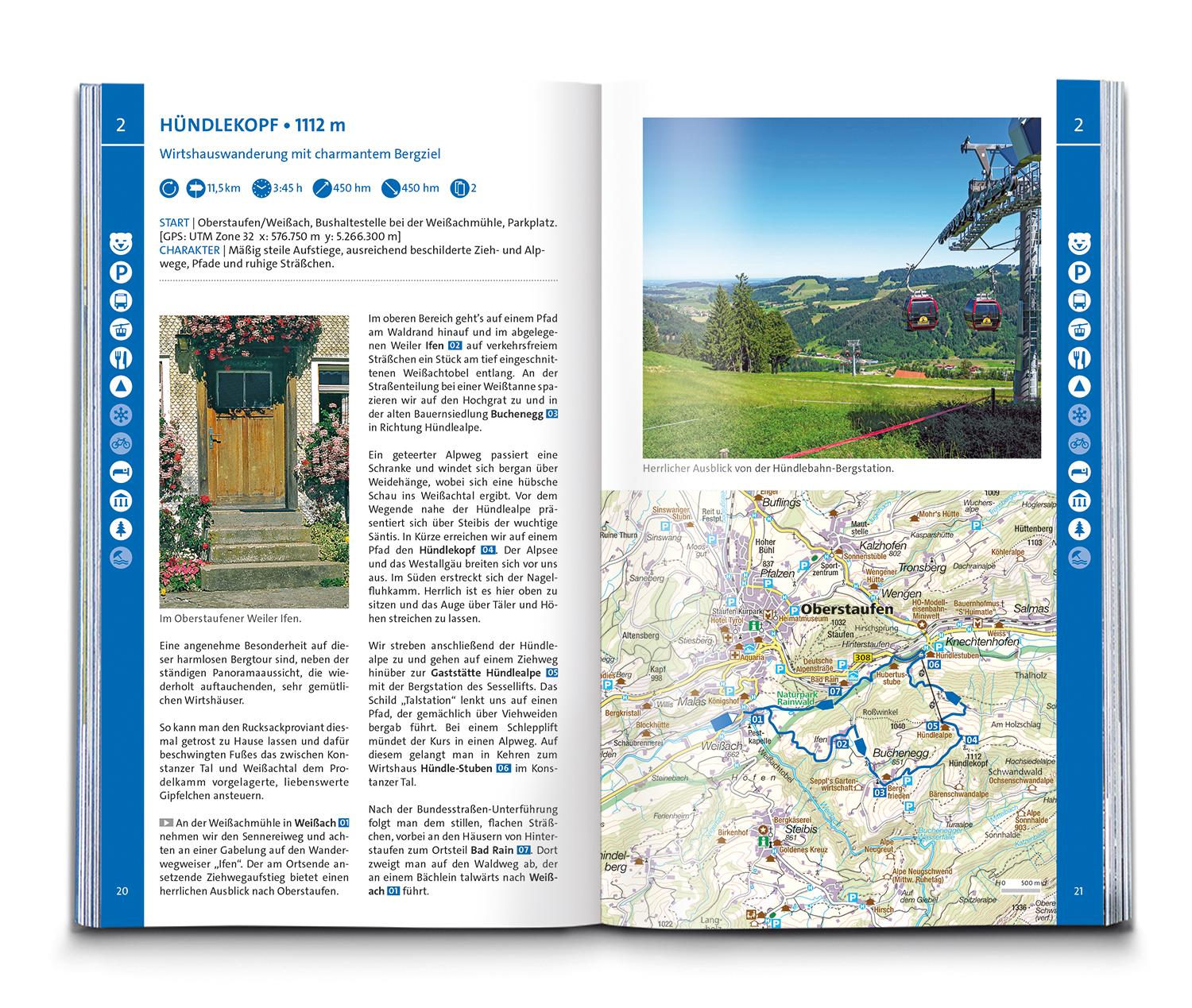 Beispielinhalt (Bild) KOMPASS Wanderlust Deutsche Alpen