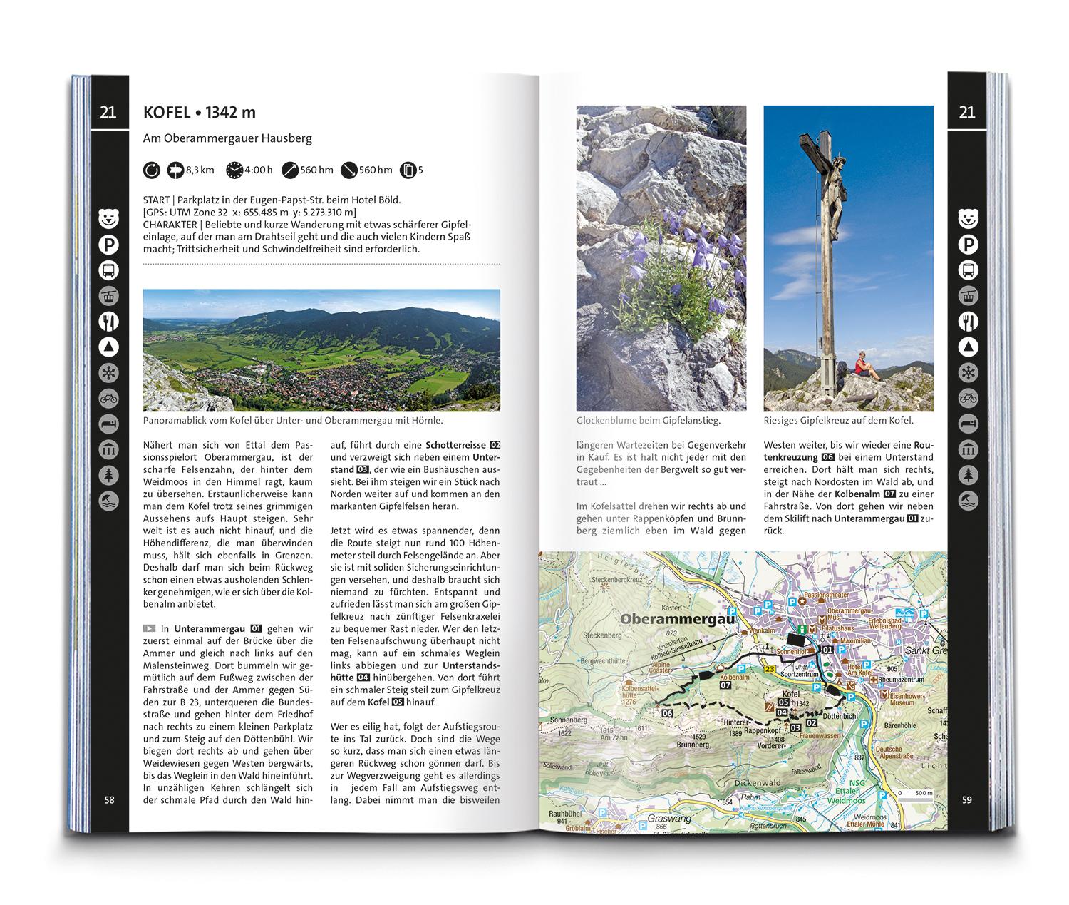 Beispielinhalt (Bild) KOMPASS Wanderlust Deutsche Alpen