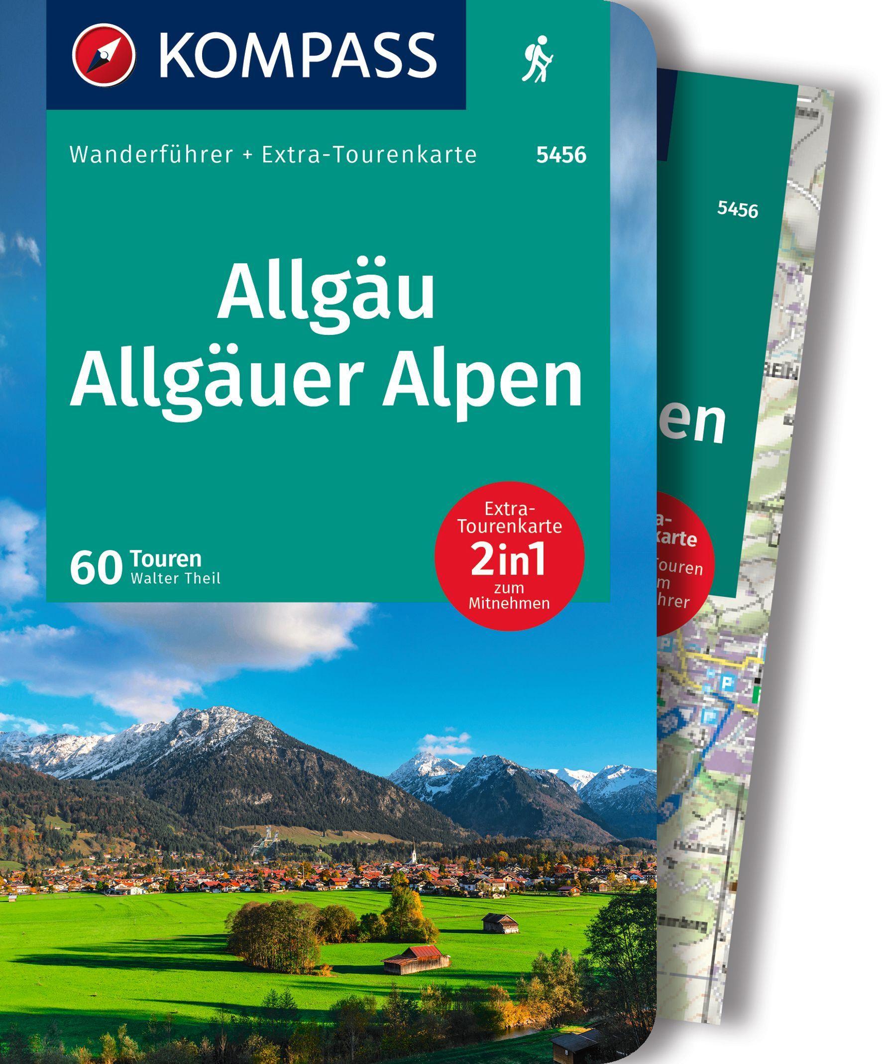 Vorderes Coverbild KOMPASS Wanderführer Allgäu, Allgäuer Alpen, 60 Touren mit Extra-Tourenkarte