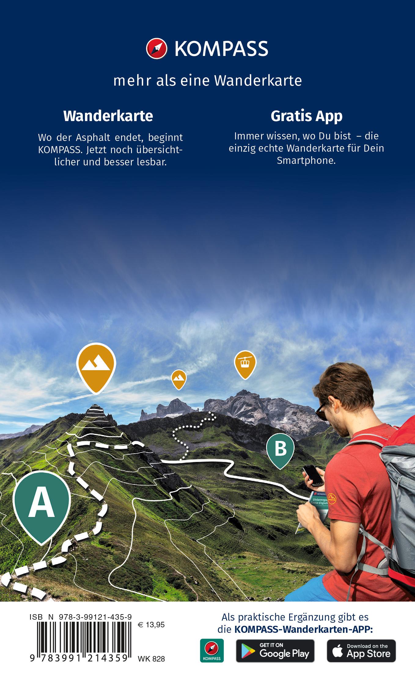 Rückseitencover KOMPASS Wanderkarten-Set 828 Frankfurt u.Umgebung (2 Karten) 1:50.000