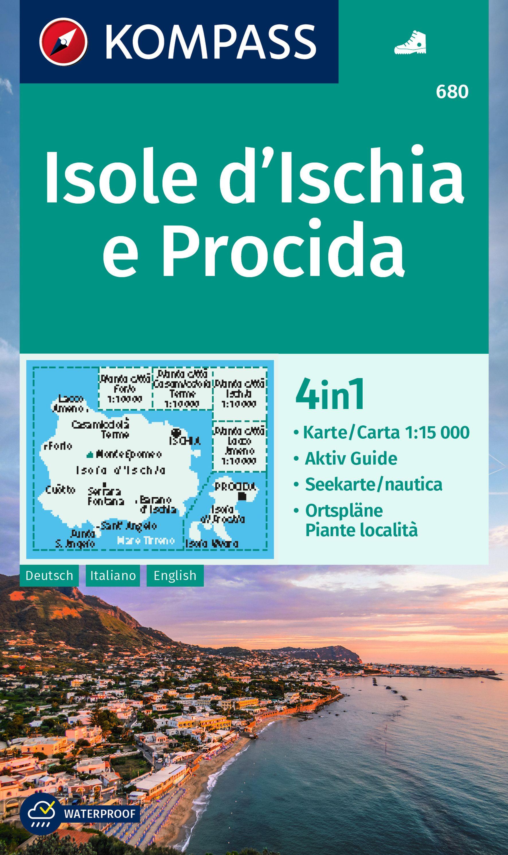 Vorderes Coverbild KOMPASS Wanderkarte 680 Isole d' Ischia e Procida 1:15.000