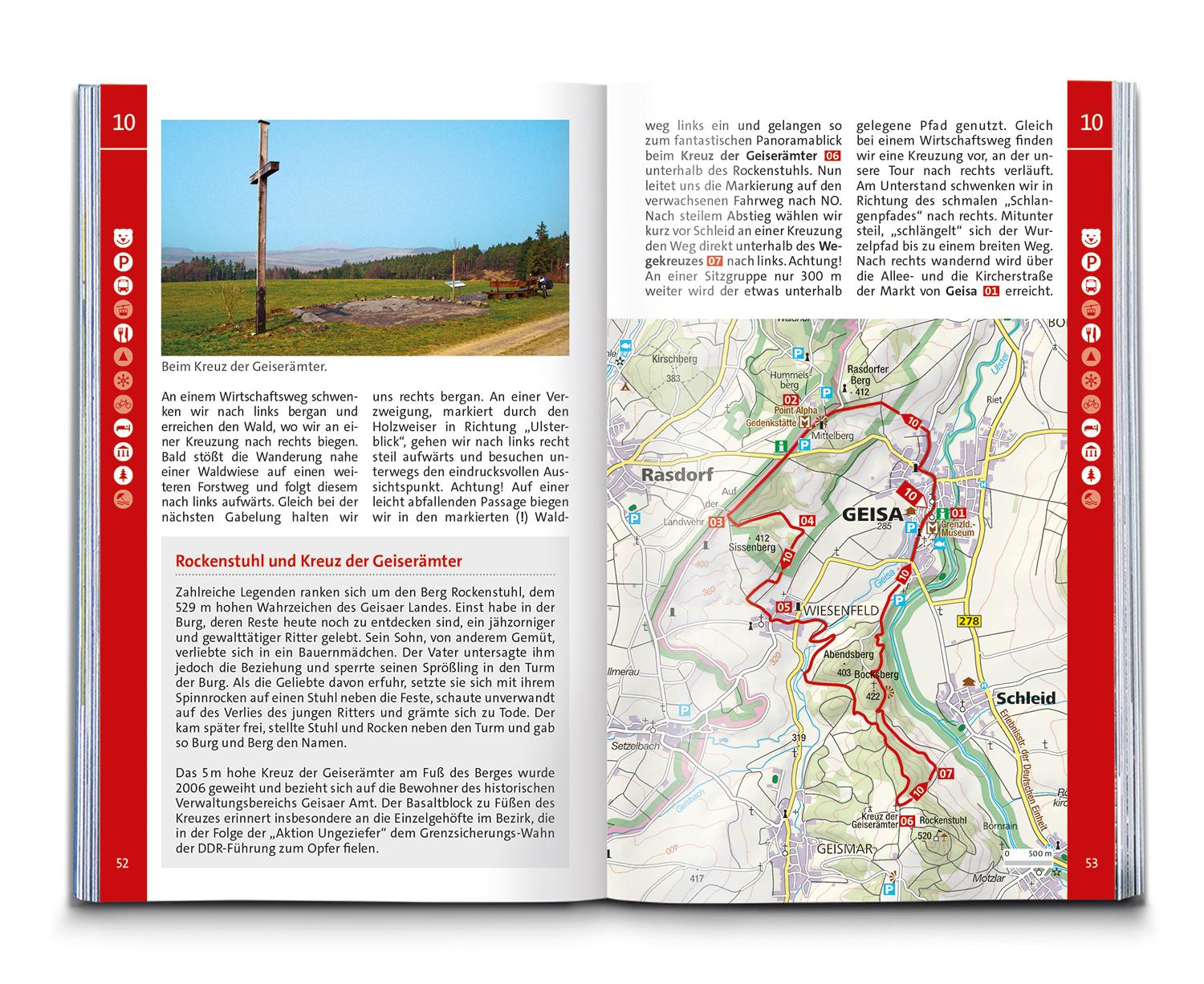 Beispielinhalt (Bild) KOMPASS Wanderführer Rhön, 50 Touren mit Extra-Tourenkarte