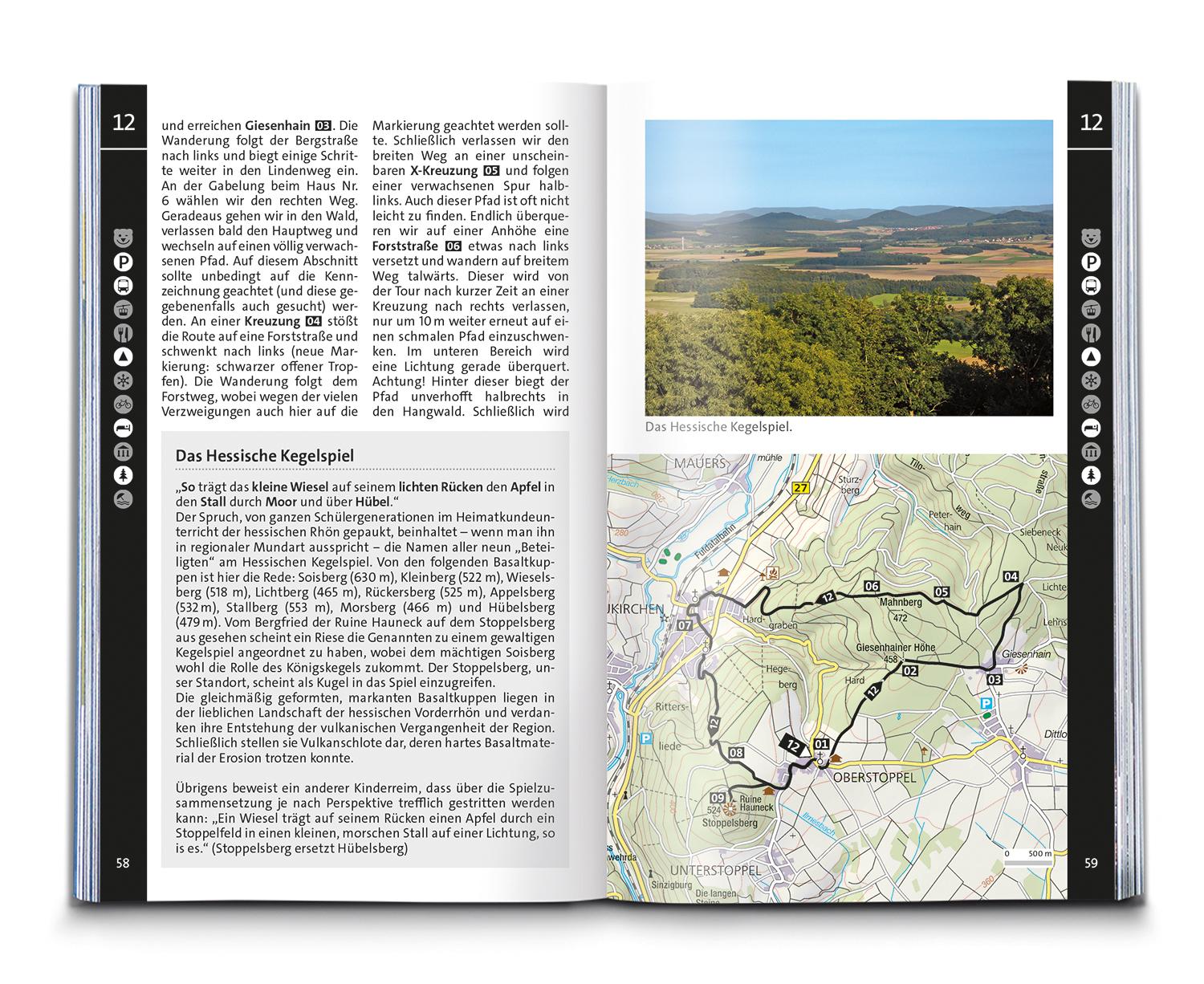 Beispielinhalt (Bild) KOMPASS Wanderführer Rhön, 50 Touren mit Extra-Tourenkarte