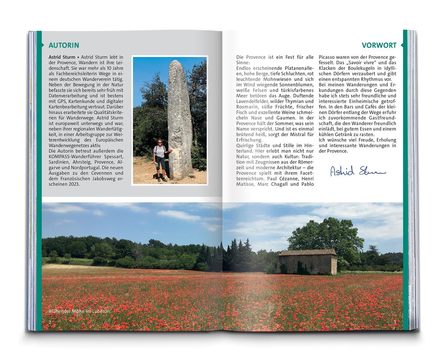 Beispielinhalt (Bild) KOMPASS Wanderführer Provence, 55 Touren mit Extra-Tourenkarte