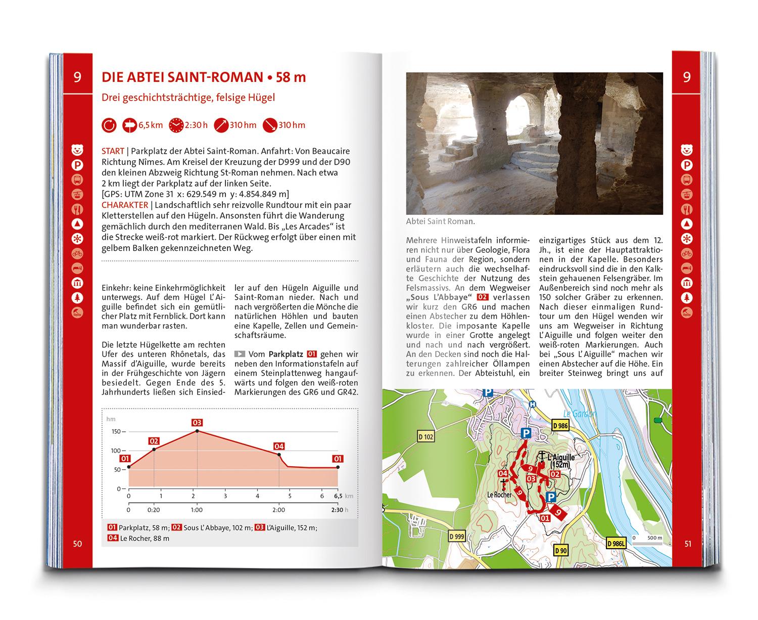Beispielinhalt (Bild) KOMPASS Wanderführer Provence, 55 Touren mit Extra-Tourenkarte