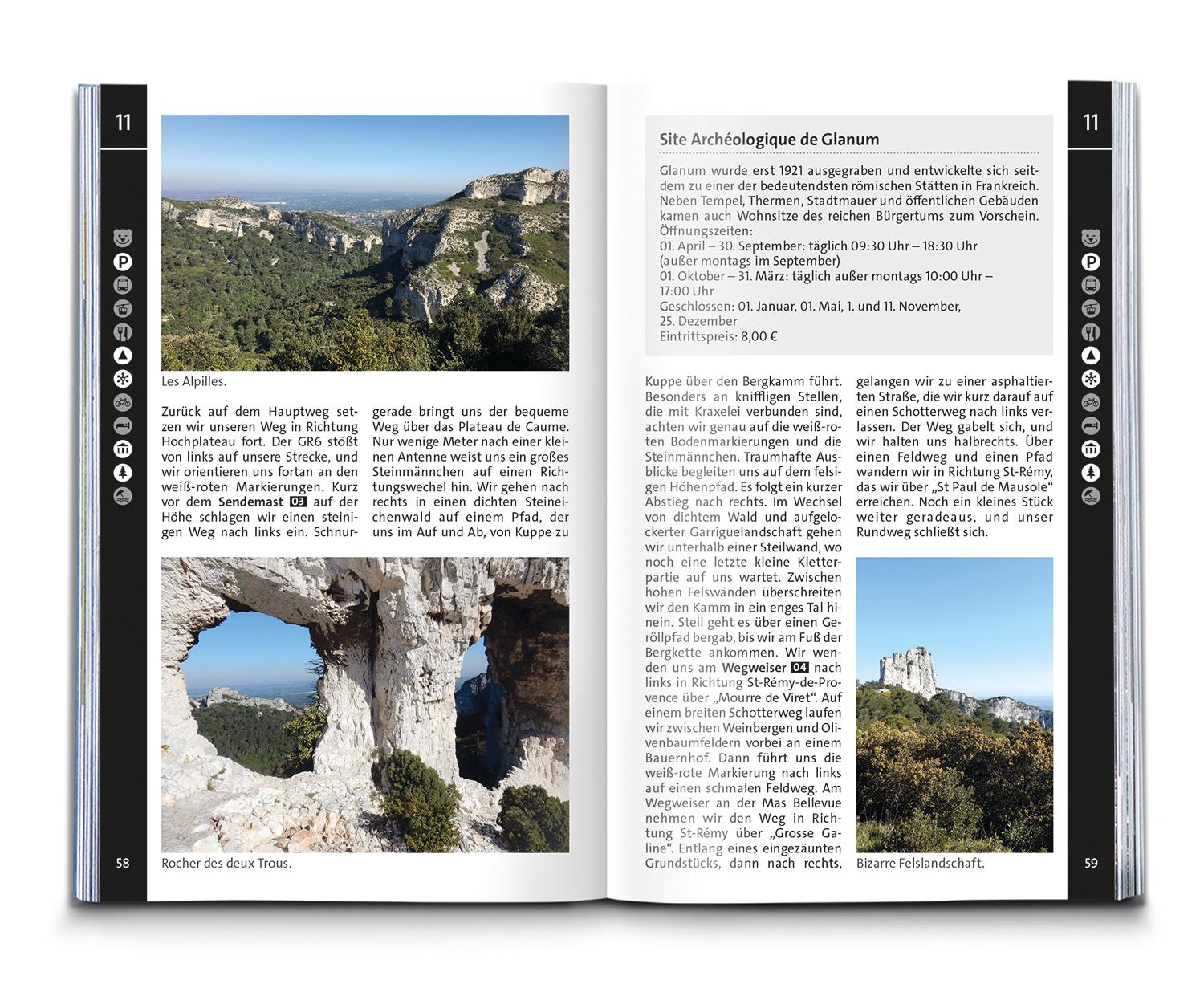 Beispielinhalt (Bild) KOMPASS Wanderführer Provence, 55 Touren mit Extra-Tourenkarte