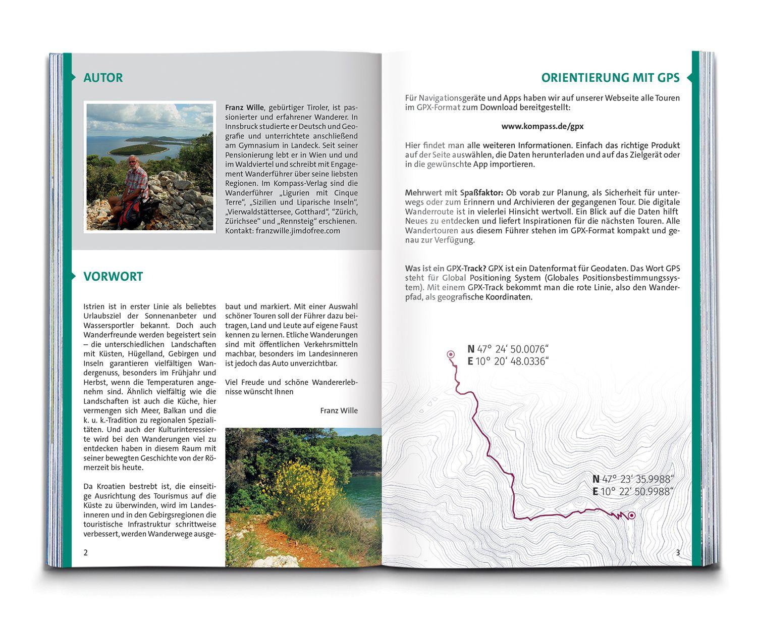 Beispielinhalt (Bild) KOMPASS Wanderführer Istrien mit Kvarner-Bucht, Krk, Rab, Cres und Losinj, 55 Touren mit Extra-Tourenkarte
