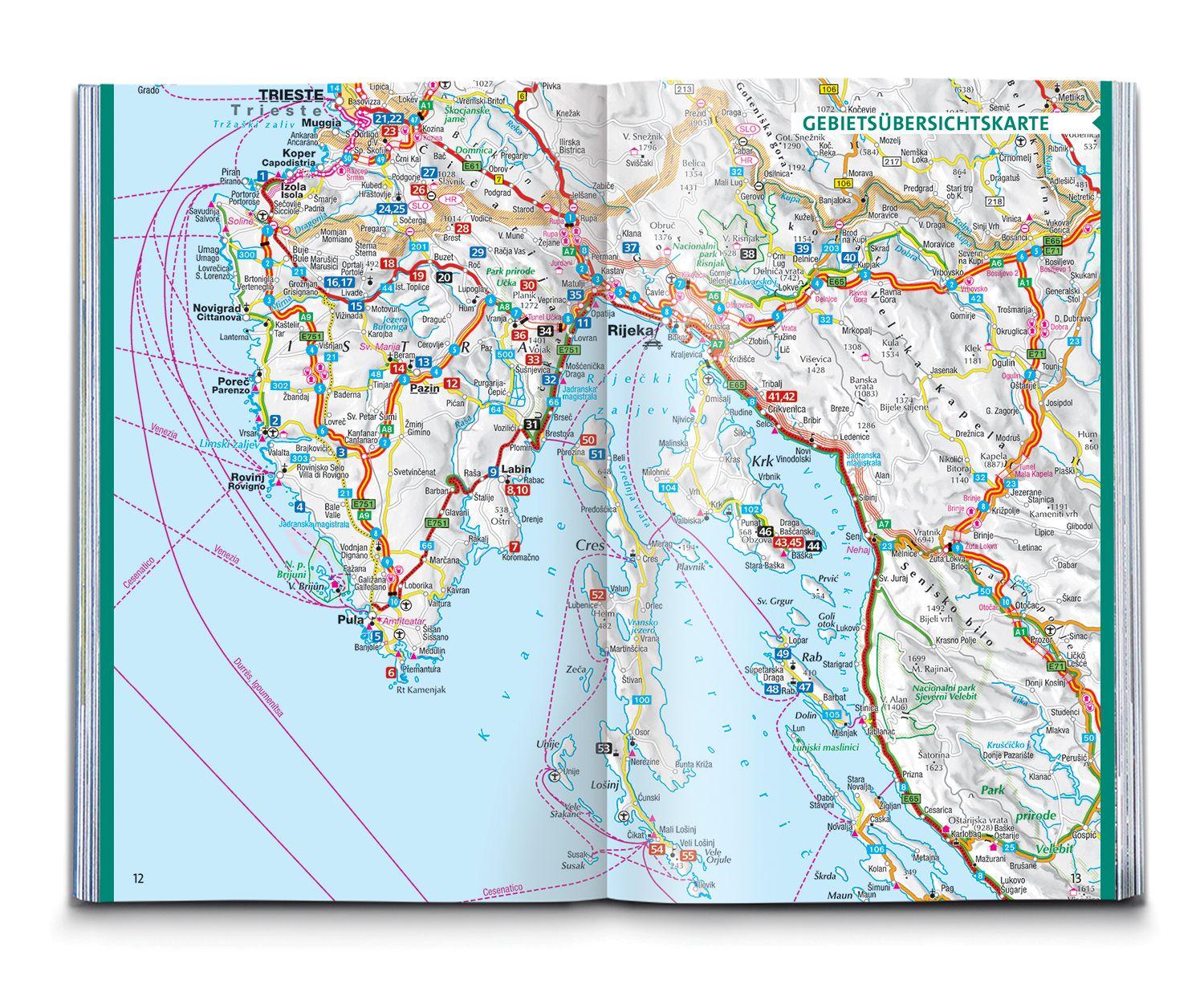 Beispielinhalt (Bild) KOMPASS Wanderführer Istrien mit Kvarner-Bucht, Krk, Rab, Cres und Losinj, 55 Touren mit Extra-Tourenkarte