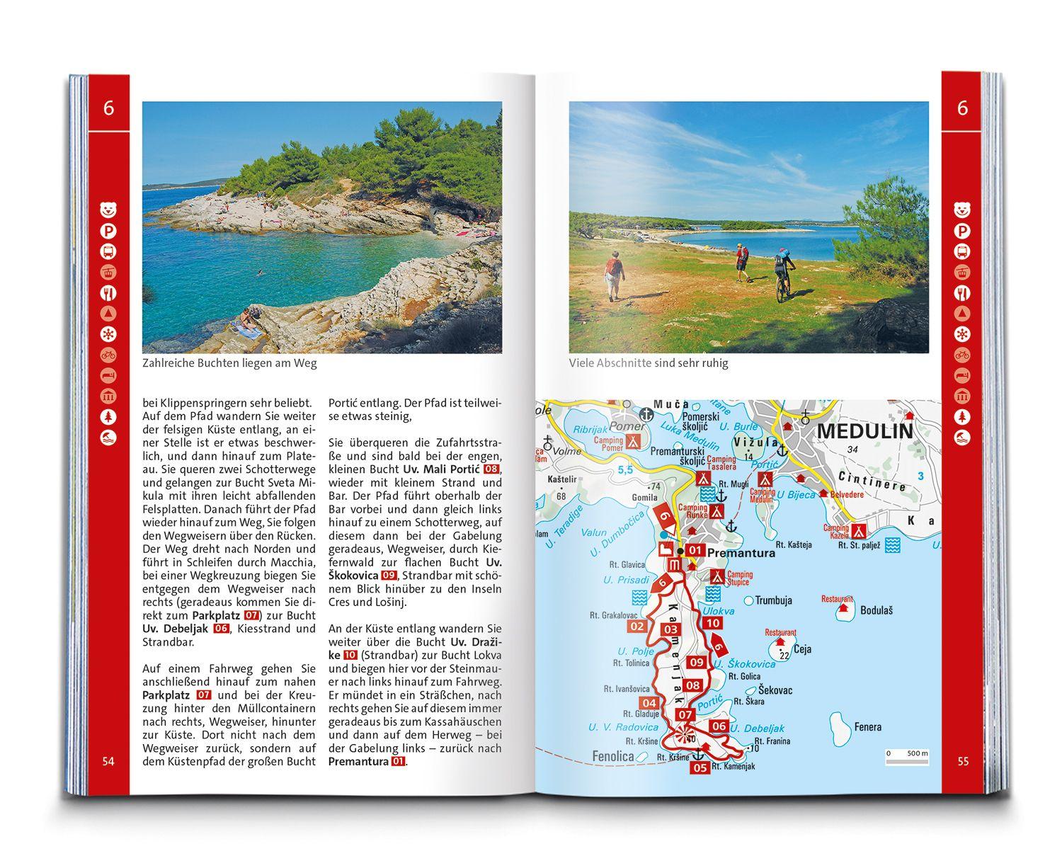 Beispielinhalt (Bild) KOMPASS Wanderführer Istrien mit Kvarner-Bucht, Krk, Rab, Cres und Losinj, 55 Touren mit Extra-Tourenkarte