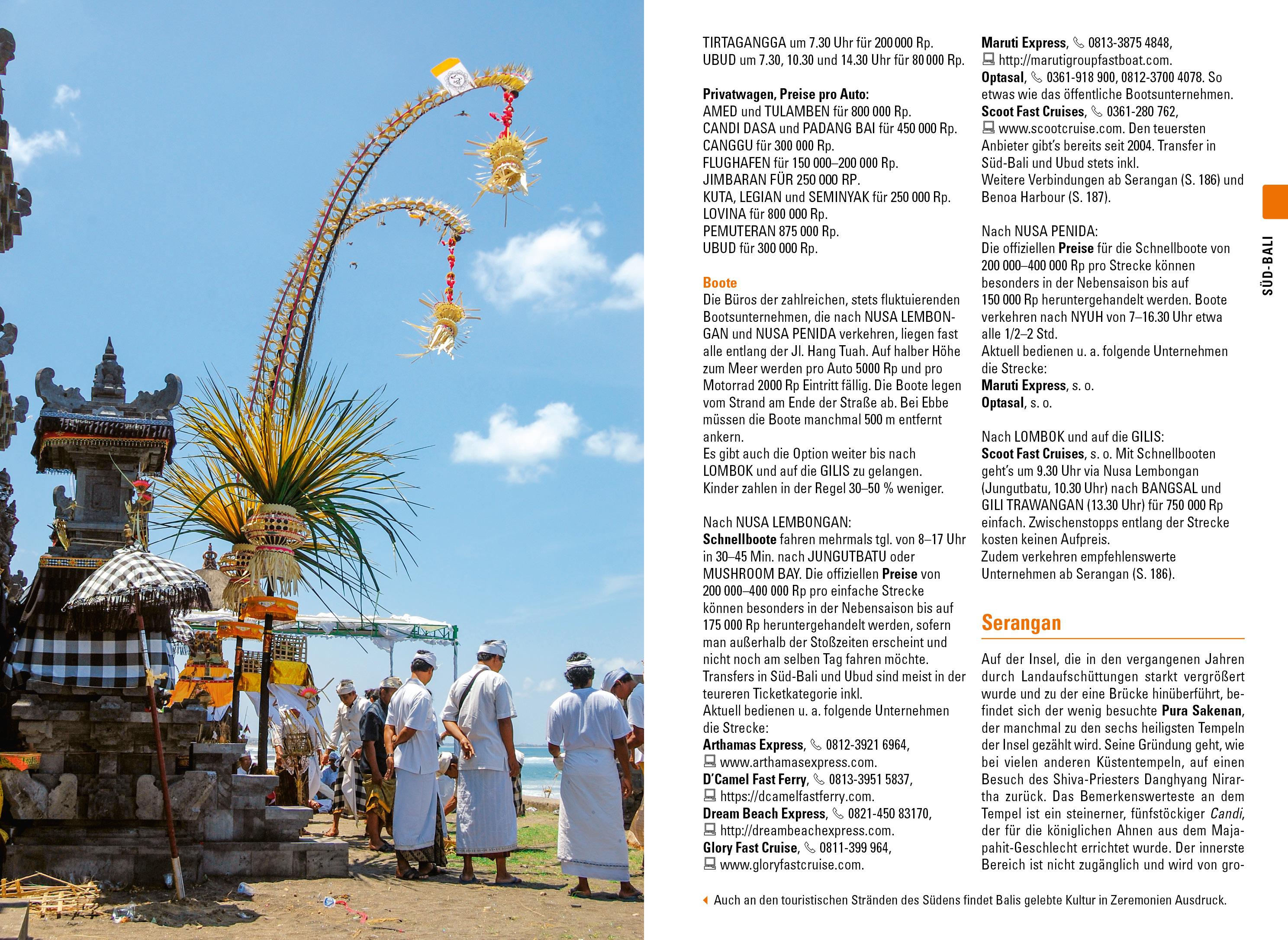 Beispielinhalt (Bild) Stefan Loose Reiseführer Bali, Lombok