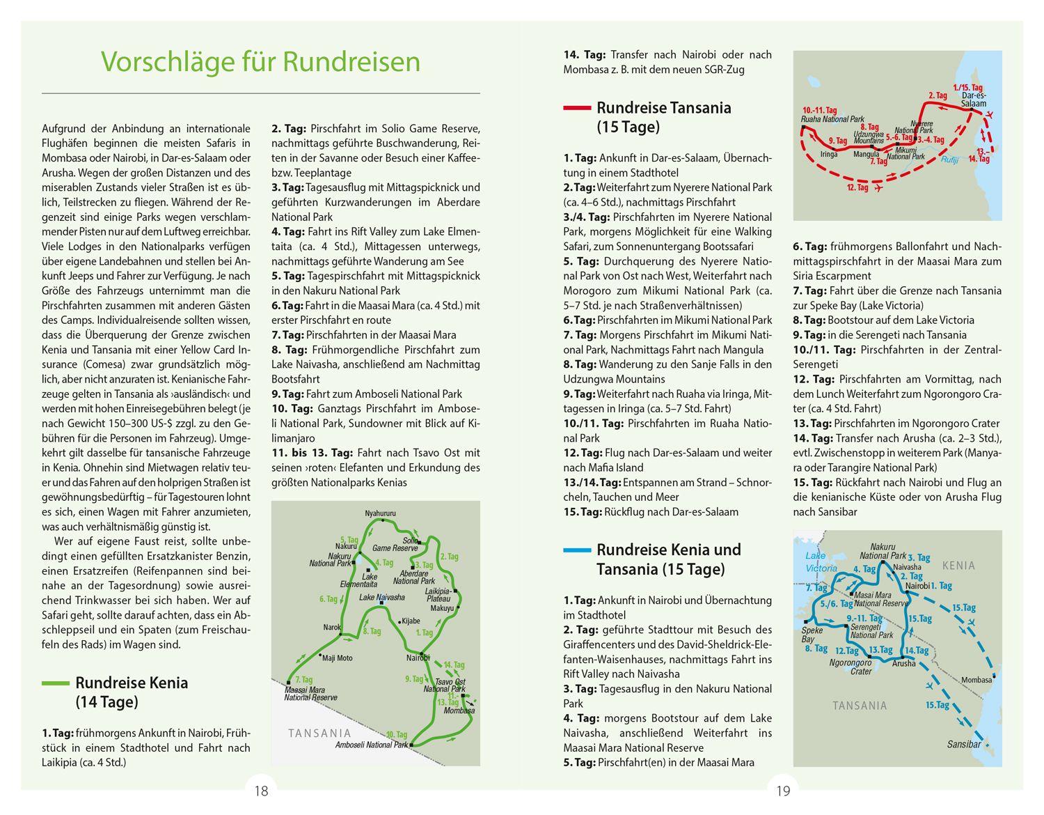 Beispielinhalt (Bild) DUMONT Reise-Handbuch Reiseführer Kenia, Tansania