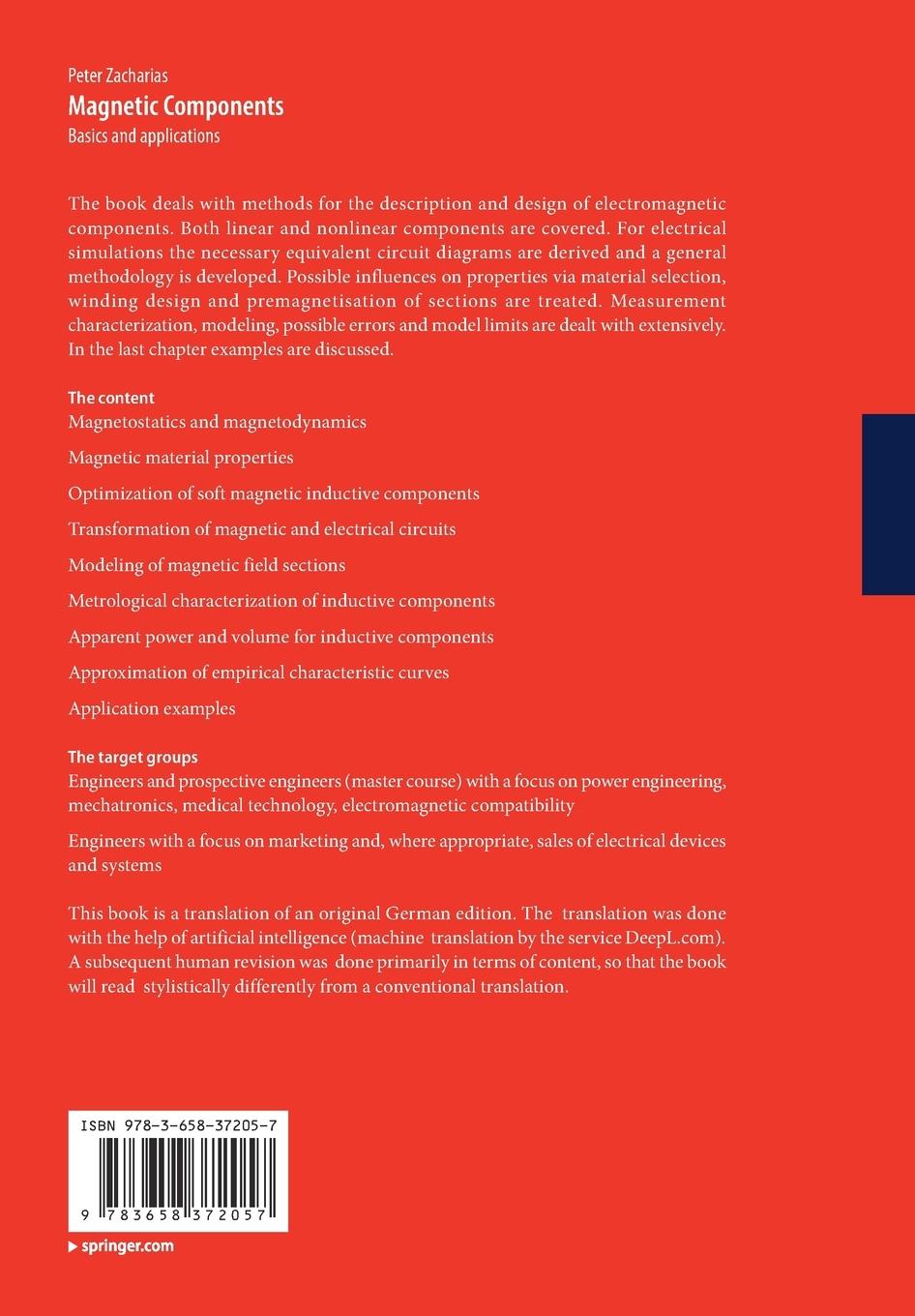 Rückseitencover Magnetic Components